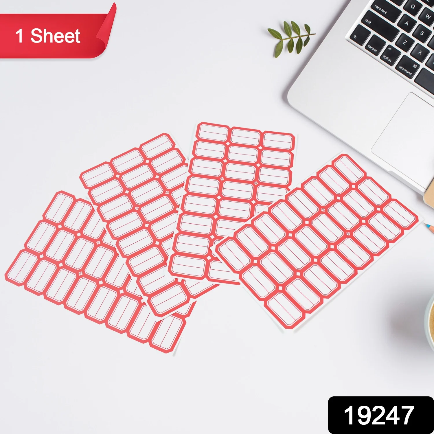Multipurpose Writable Blank Label Sticker Sheets (1 Sheet) - Image 3