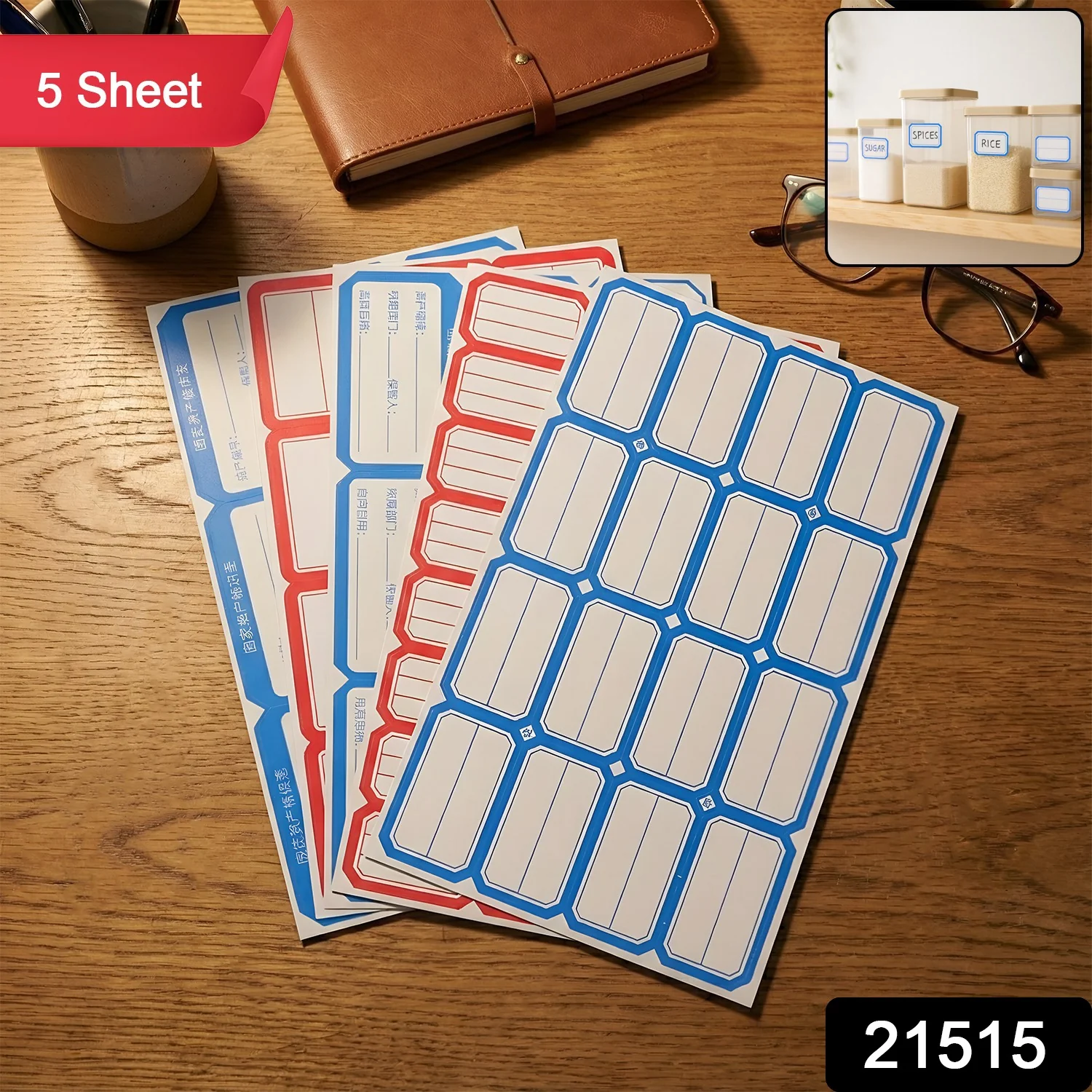 Multipurpose Writable Label Stickers (5 Sheets Set) - Image 2