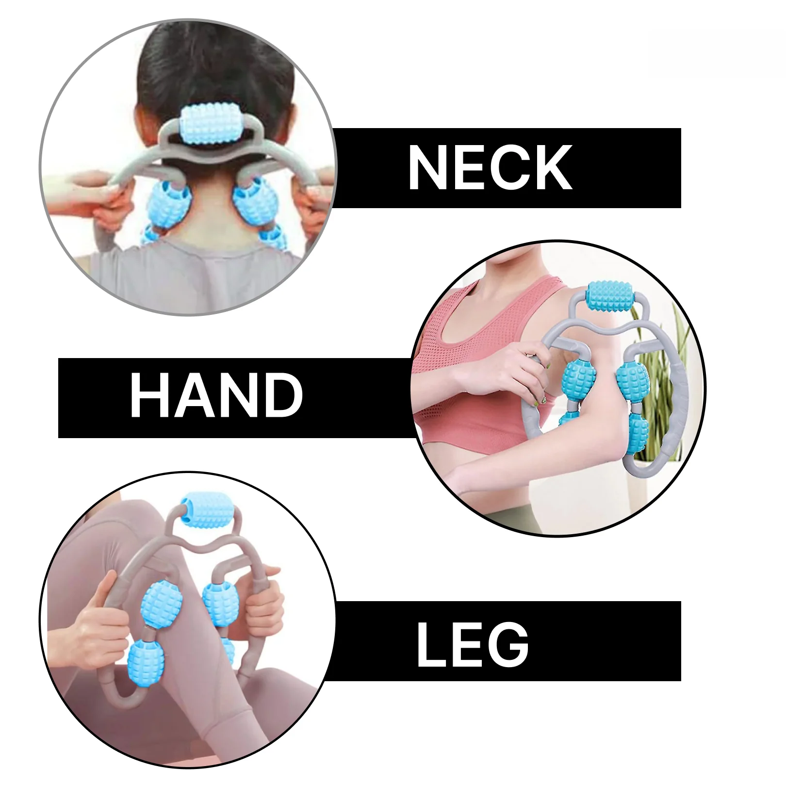 Muscle Massage Roller for Leg Soreness & Relaxation (5 Wheels, 1 Pc) - Image 3