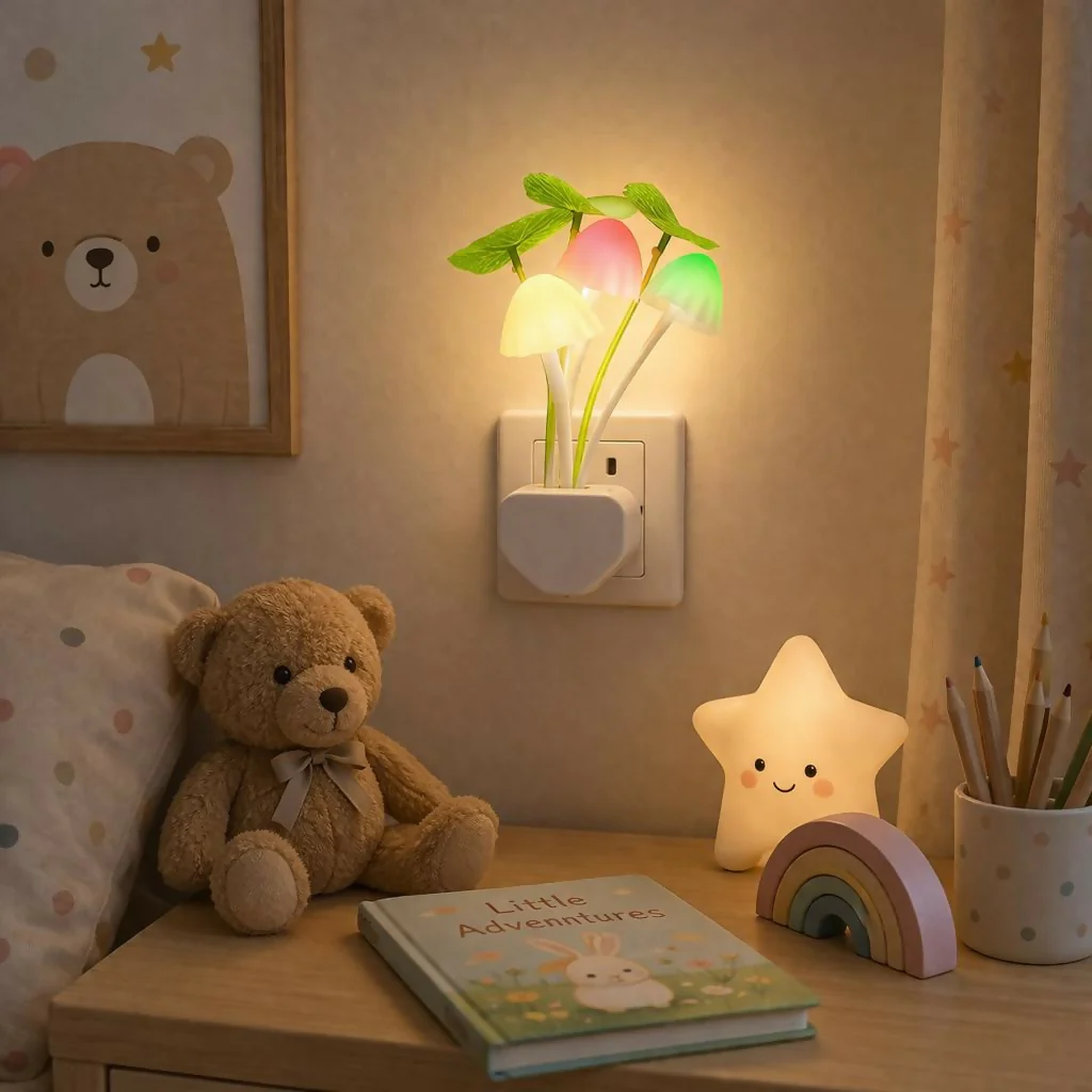 Mushroom LED Night Light Plug-In Soft Glow Decorative Lamp - Image 3