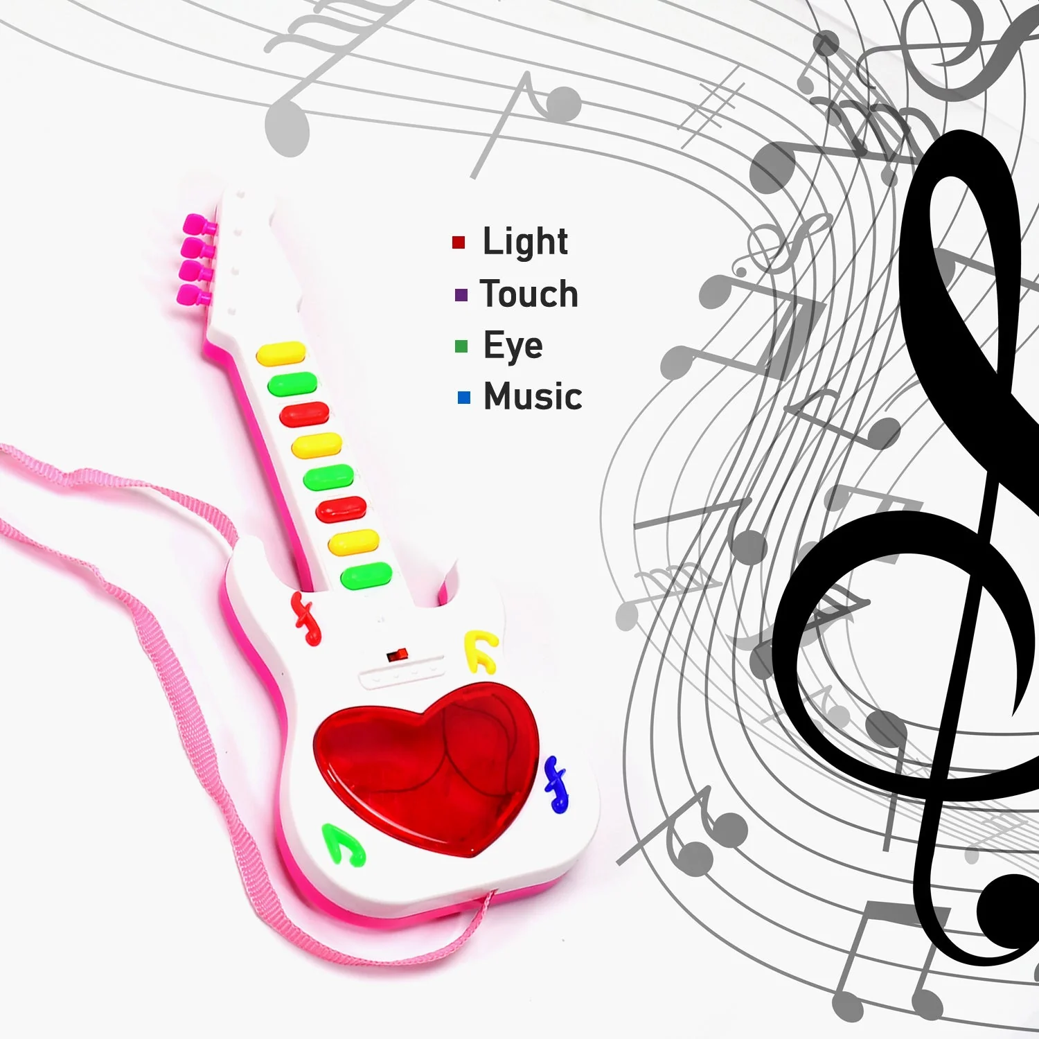 Battery Operated Musical Instruments Mini Guitar Toys and Light for 3+Years Old Kids - Image 3