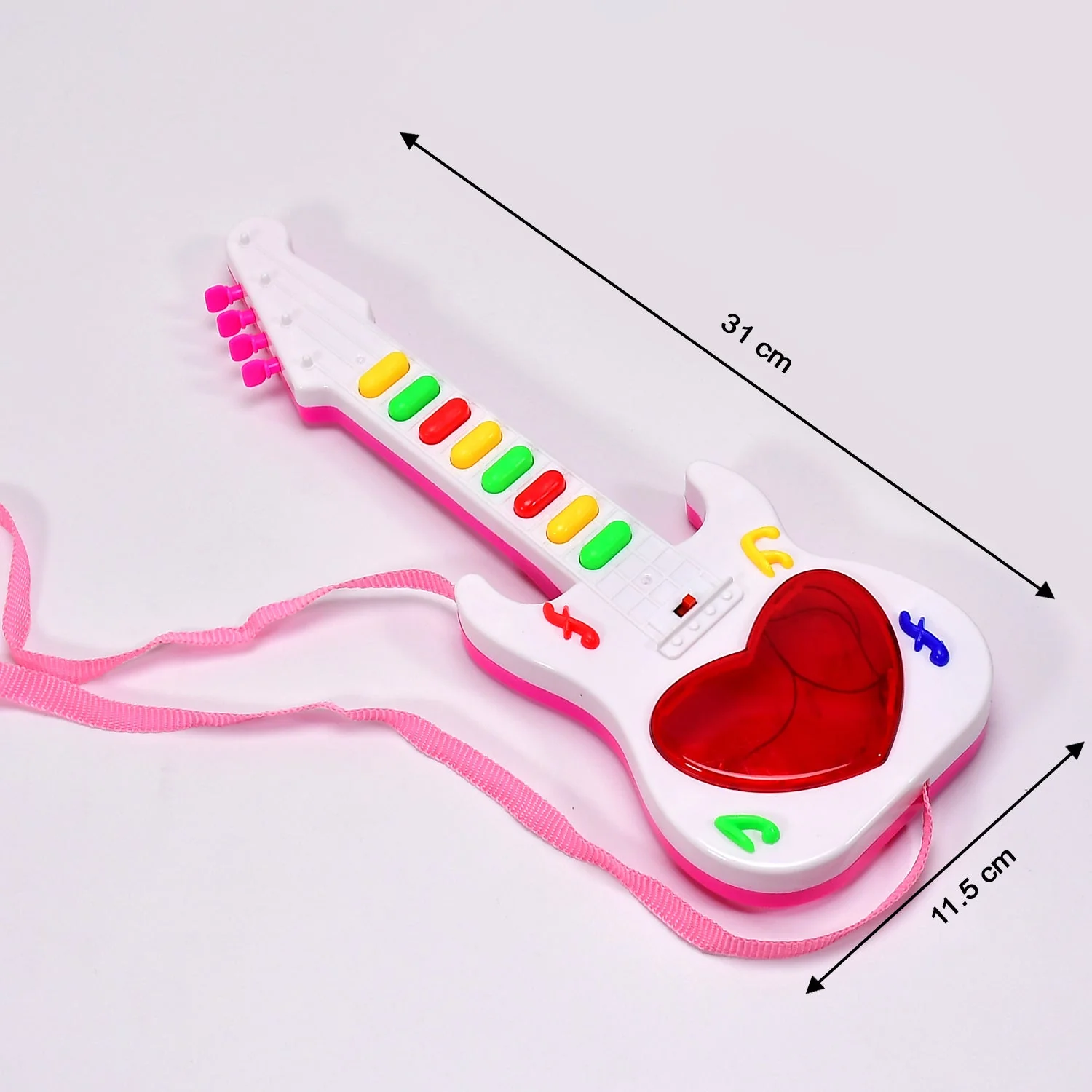 Battery Operated Musical Instruments Mini Guitar Toys and Light for 3+Years Old Kids - Image 6