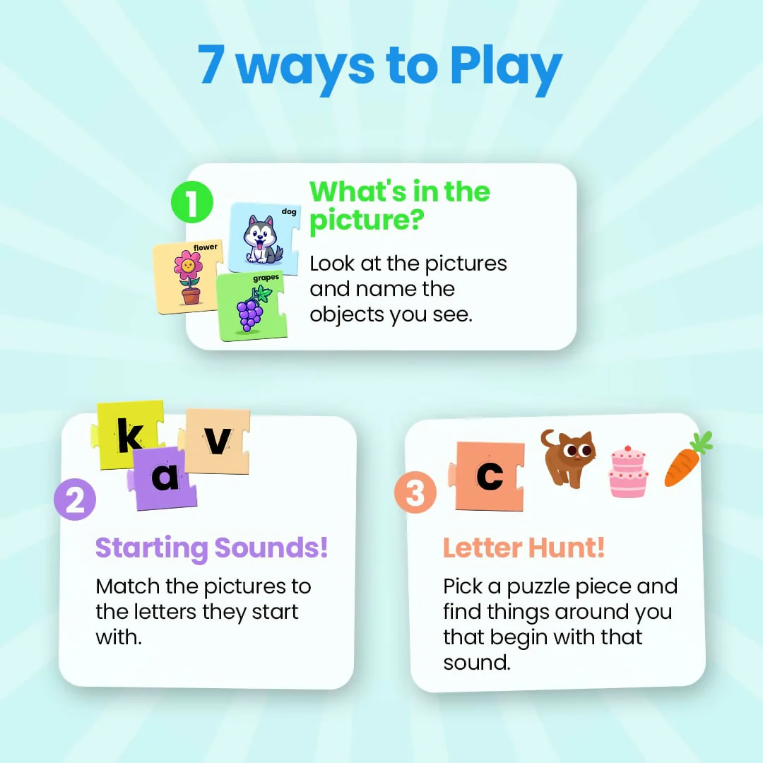 MY FIRST ALPHABET PUZZLE - AGE 3+ (78 CARDBOARD PIECES) - Image 6