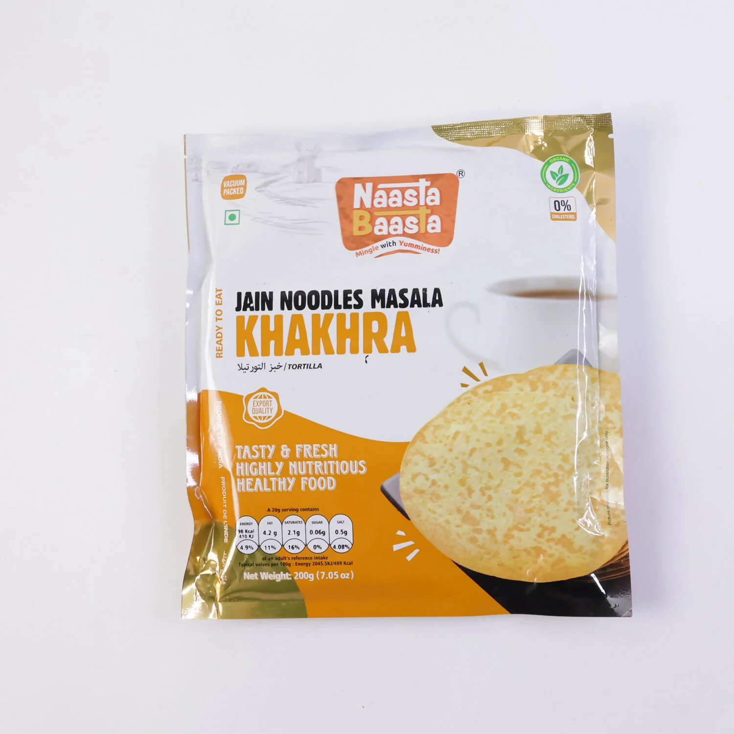 Naasta Baasta Jain Noodles Masala Khakhra - Crispy Ready to Eat Snack (200 Gm) - Image 5