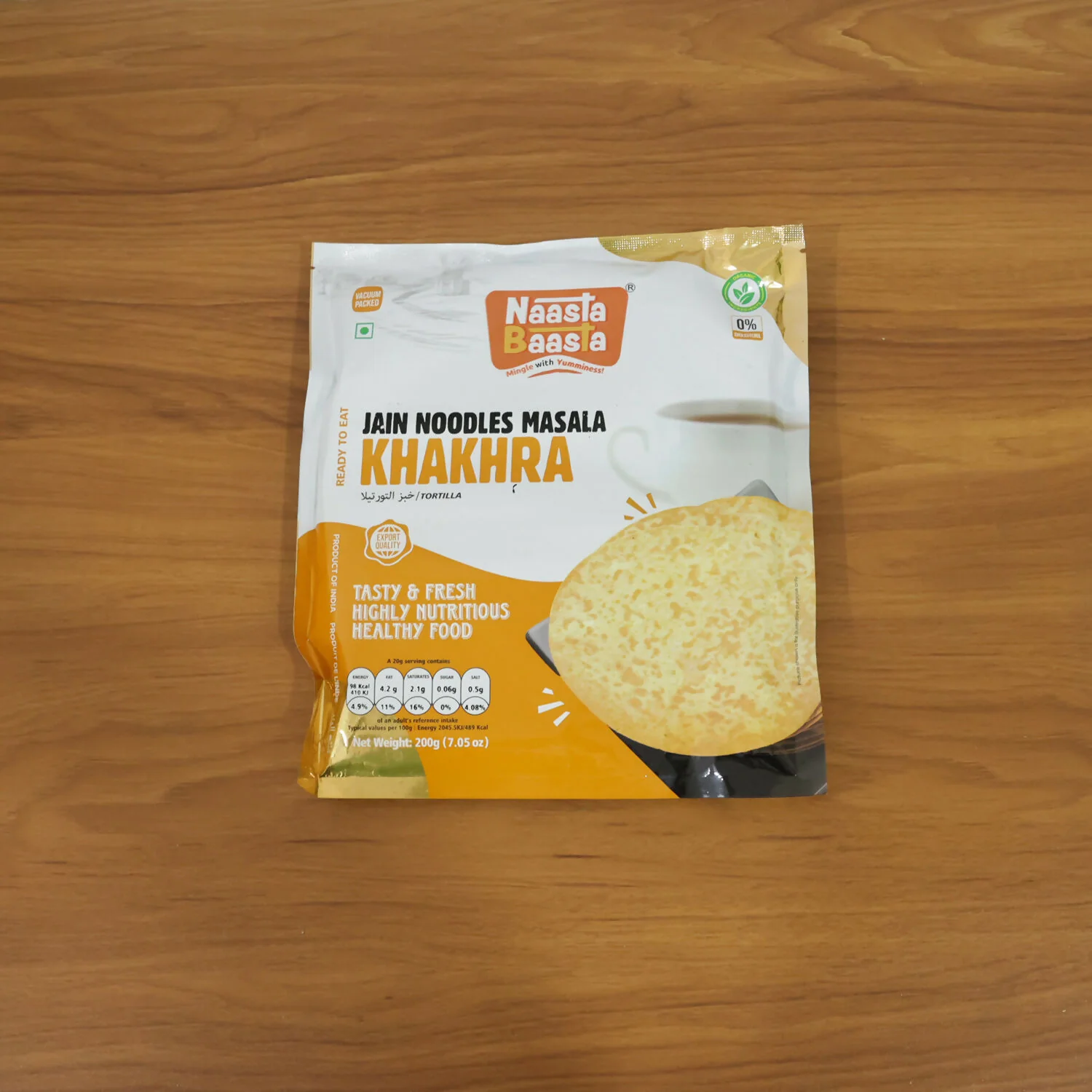 Naasta Baasta Jain Noodles Masala Khakhra - Crispy Ready to Eat Snack (200 Gm) - Image 6