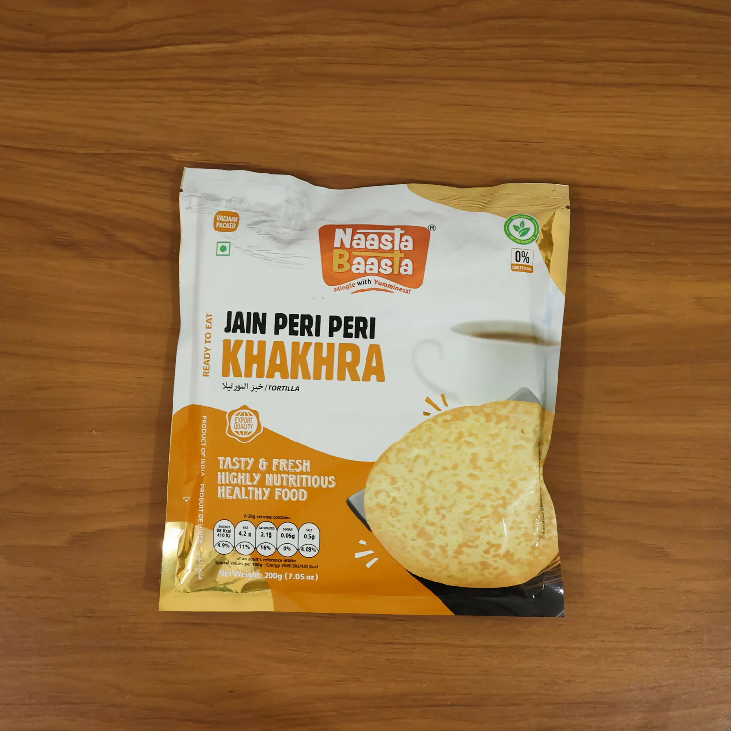 Naasta Baasta Jain Peri Peri Khakhra – Crispy Ready to Eat Spiced Snack (200 Gm) - Image 7