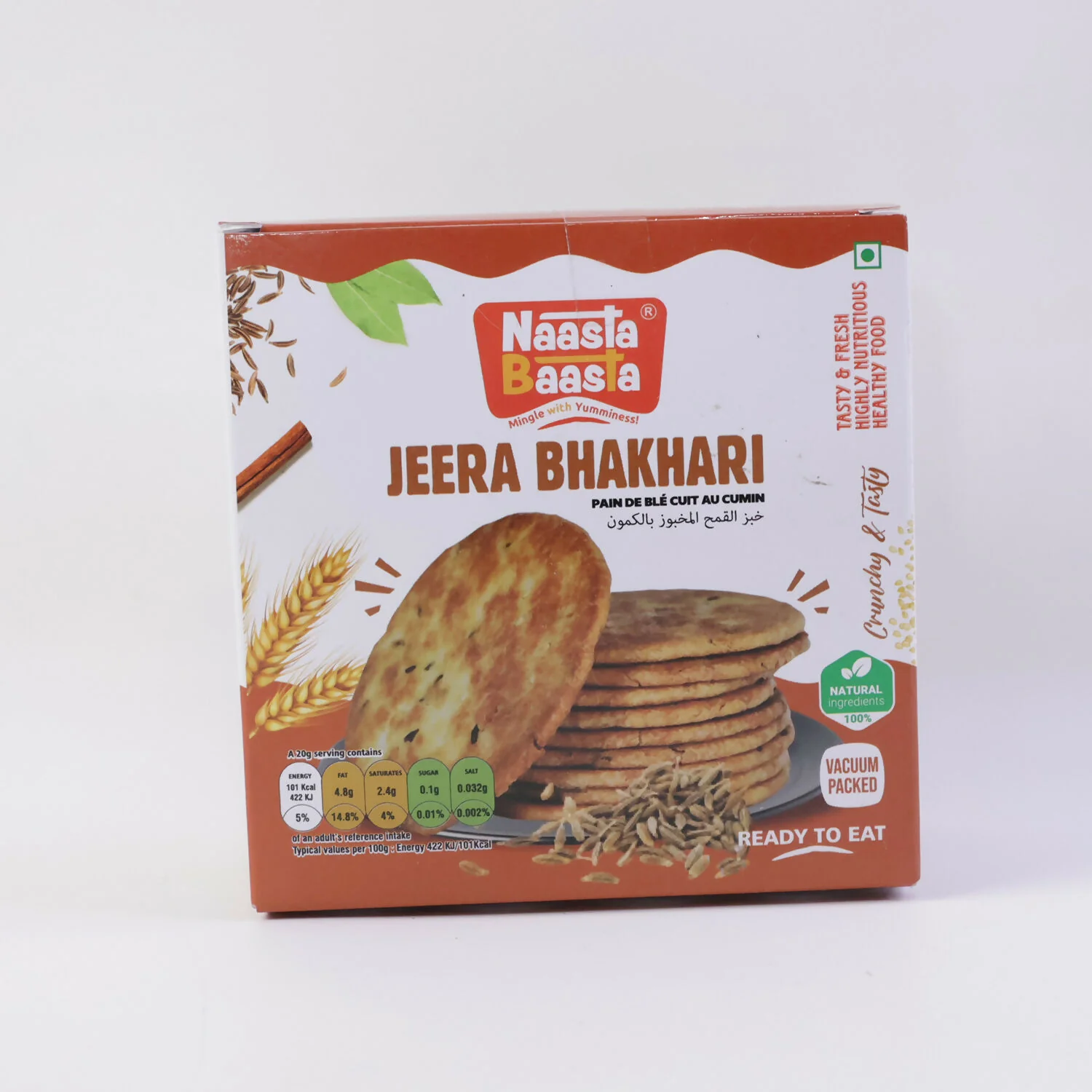 Naasta Baasta Jeera Bhakhari – Crispy Cumin Flavored Ready to Eat Snack (200 Gm) - Image 5
