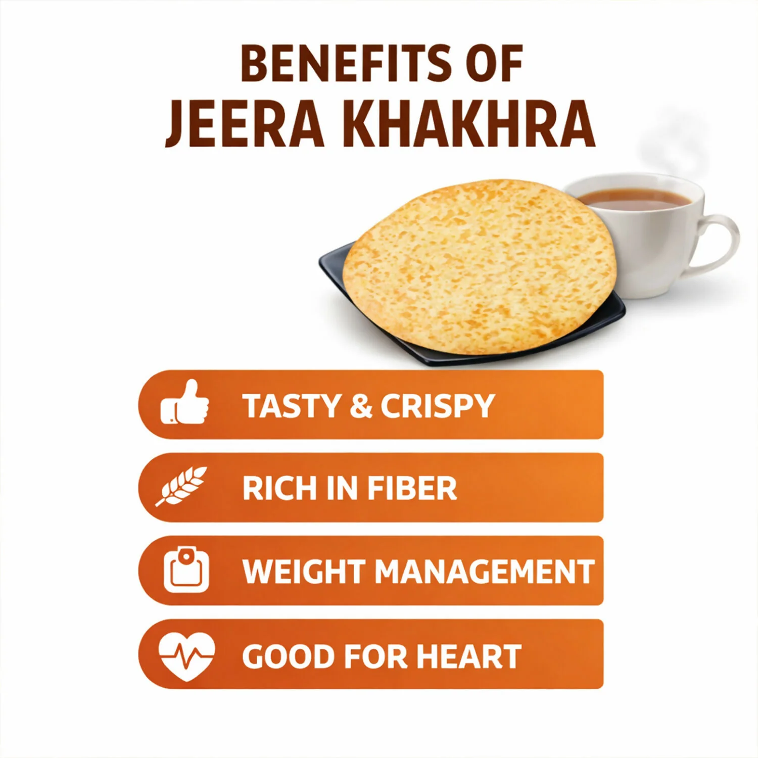 Naasta Baasta Jeera Khakhra Whole Wheat Tortilla with Cumin Crispy & Delicious Ready to Eat Snack(200gm) - Image 4