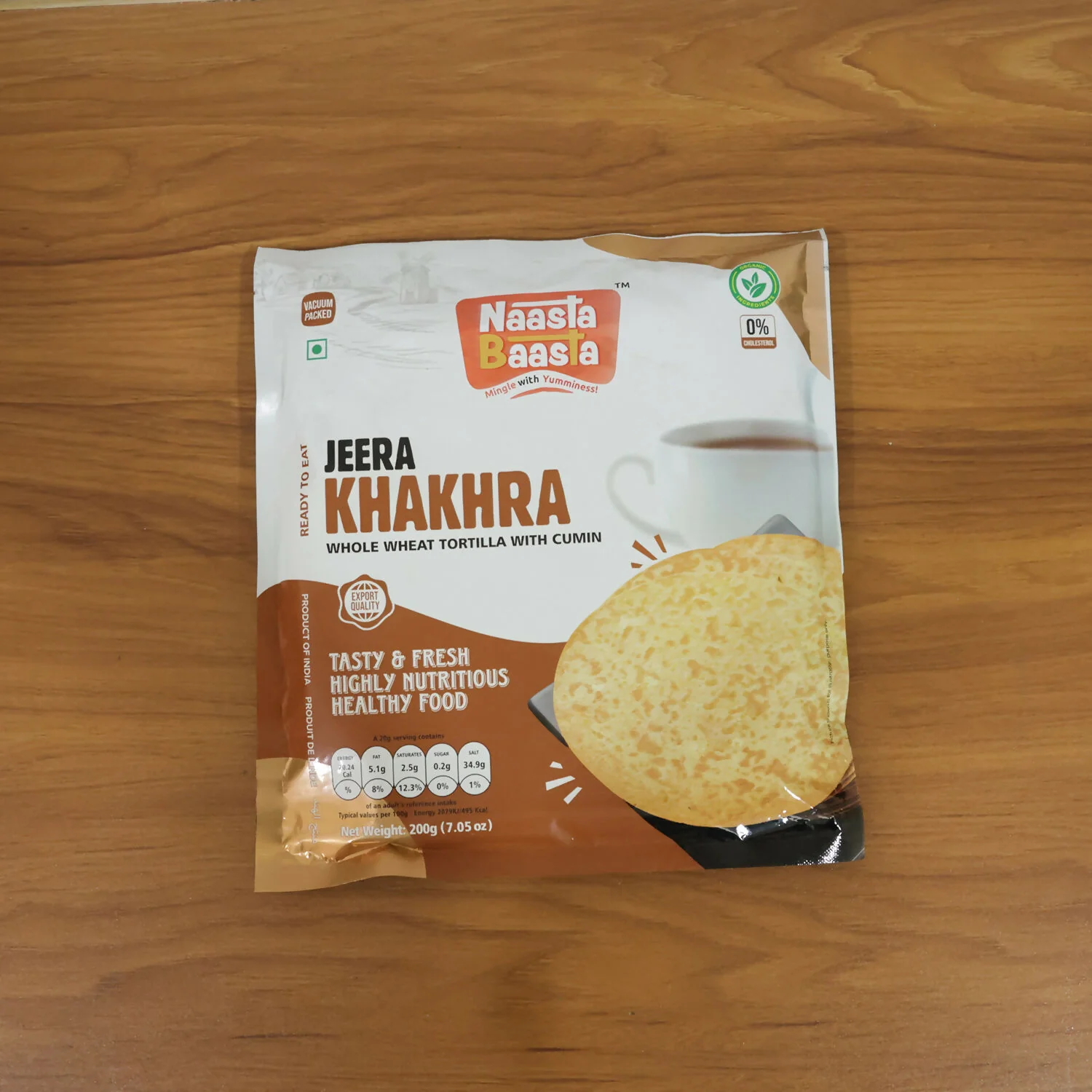 Naasta Baasta Jeera Khakhra Whole Wheat Tortilla with Cumin Crispy & Delicious Ready to Eat Snack(200gm) - Image 6