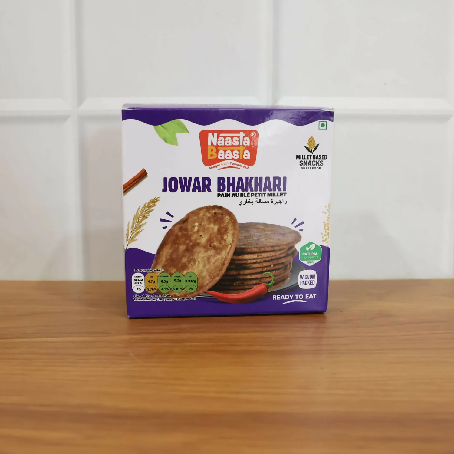 Naasta Baasta Jowar Bhakhari – Millet Based Ready to Eat Crispy Indian Snack (200 Gm) - Image 6