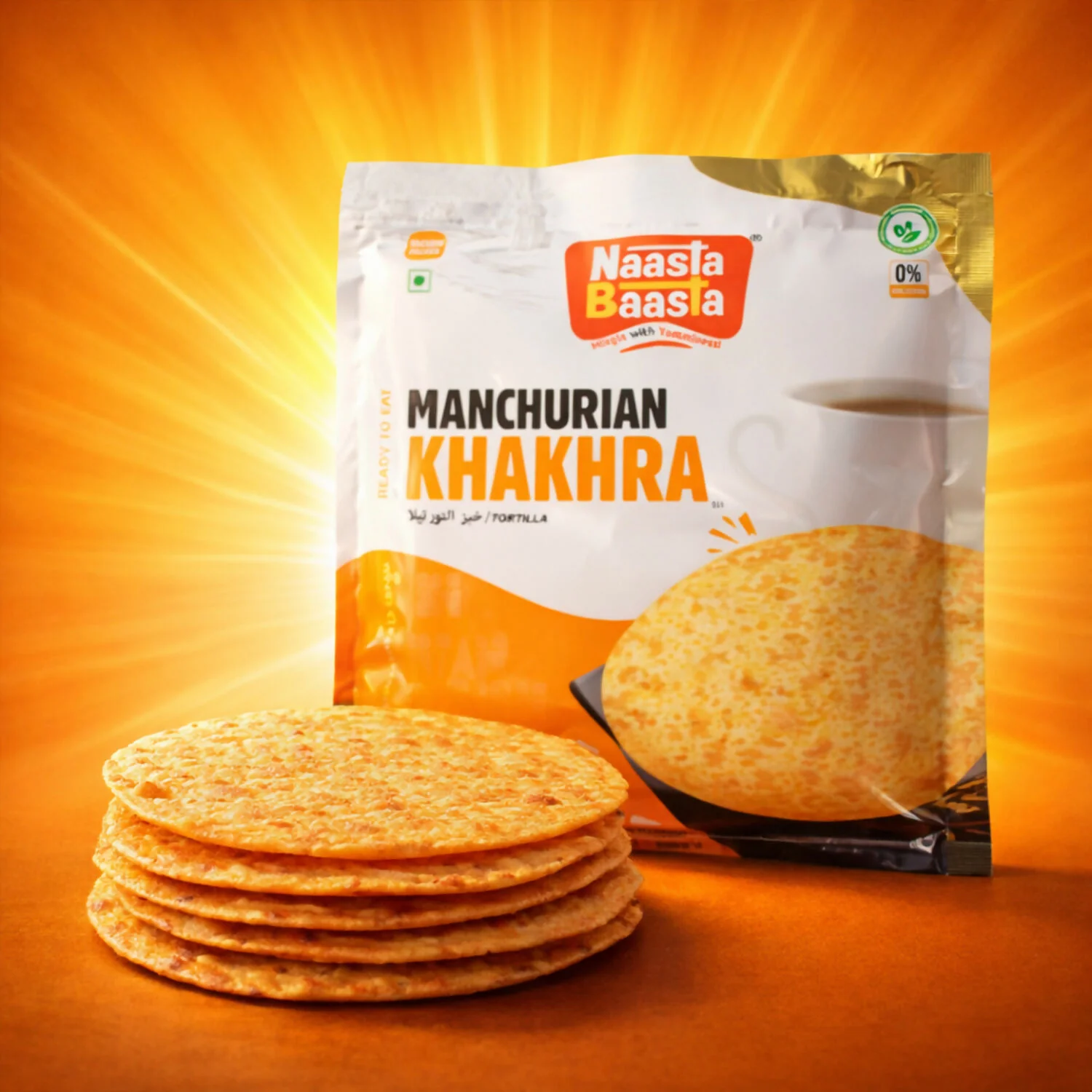 Naasta Baasta Manchurian Khakhra Healthy & Delicious Ready to Eat Crispy Fusion Snack(200gm) - Image 4
