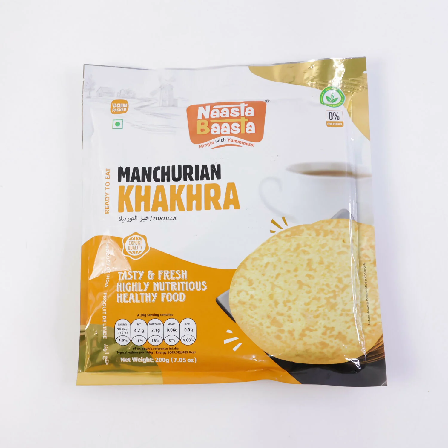 Naasta Baasta Manchurian Khakhra Healthy & Delicious Ready to Eat Crispy Fusion Snack(200gm) - Image 5