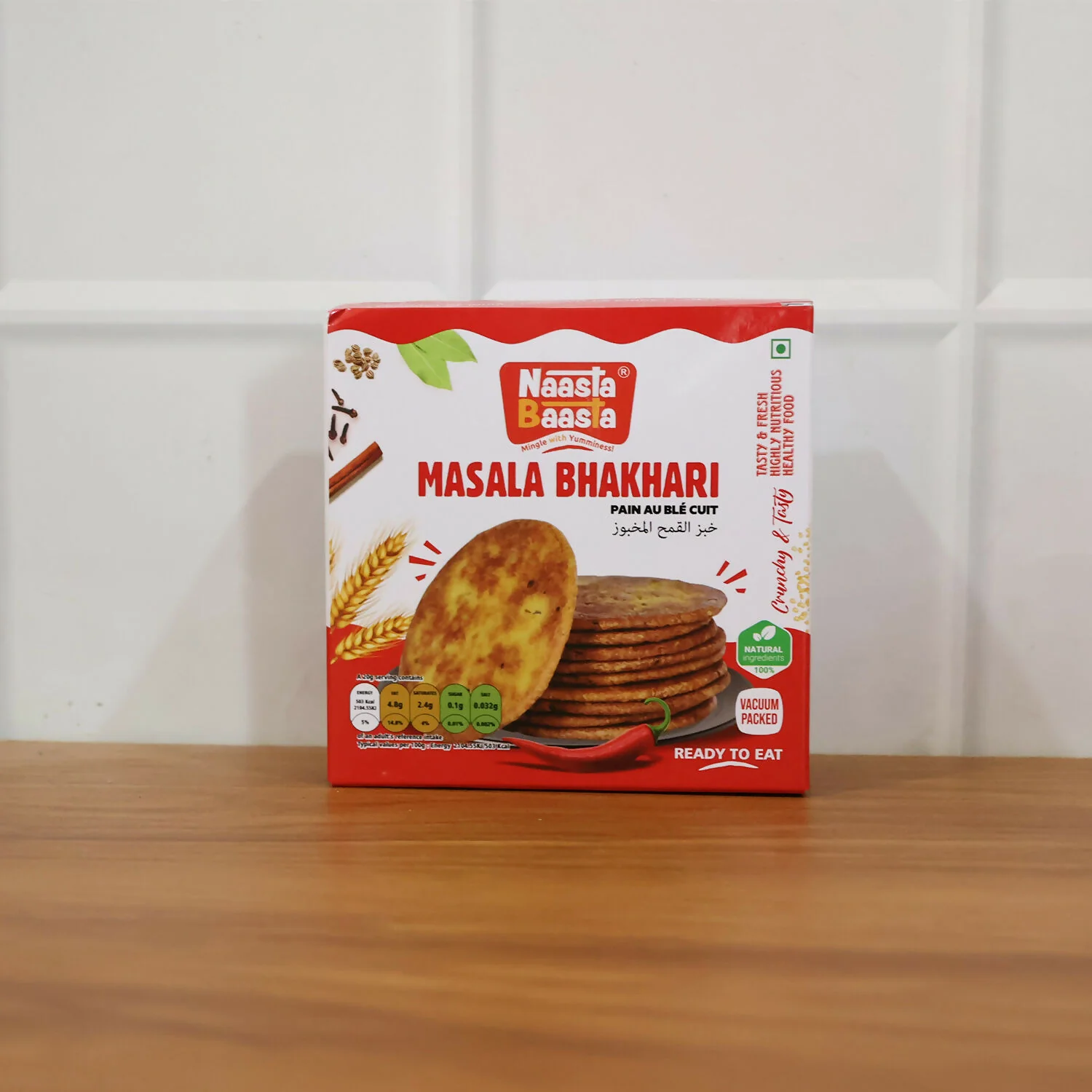 Naasta Baasta Masala Bhakhari Ready-to-Eat Crispy Spiced Wheat Snack (200 Gm) - Image 6