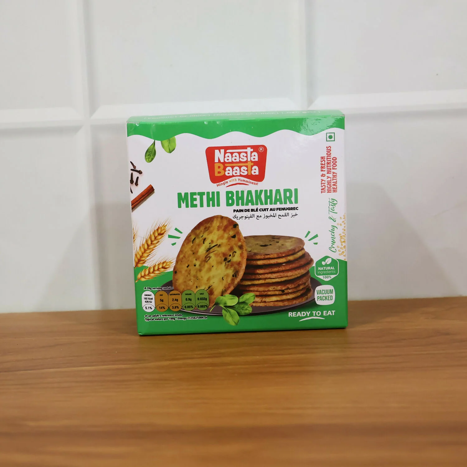 Naasta Baasta Methi Bhakhari Ready-to-Eat Crispy Fenugreek Wheat Snack (200 Gm) - Image 6