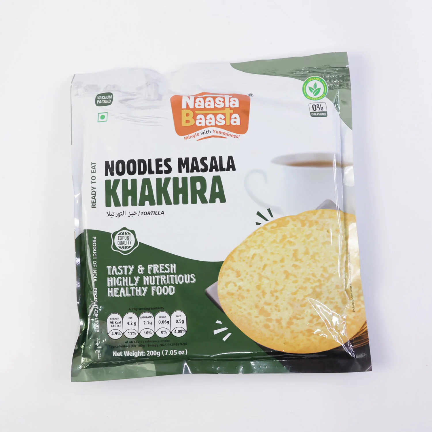 Naasta Baasta Noodles Masala Khakhra – Ready To Eat Whole Wheat Crispy & Highly Nutritious Healthy Snack (200gm) - Image 5