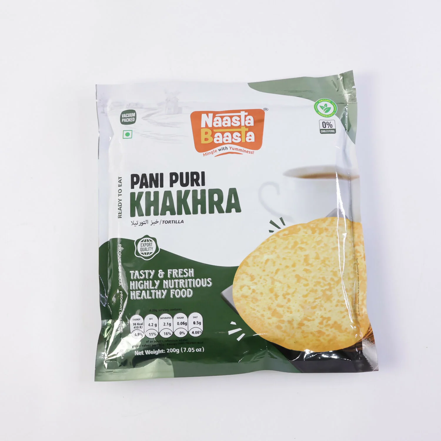 Naasta Baasta Pani Puri Khakhra -Tasty & Fresh Highly Nutritious Healthy Food (200gm) - Image 5