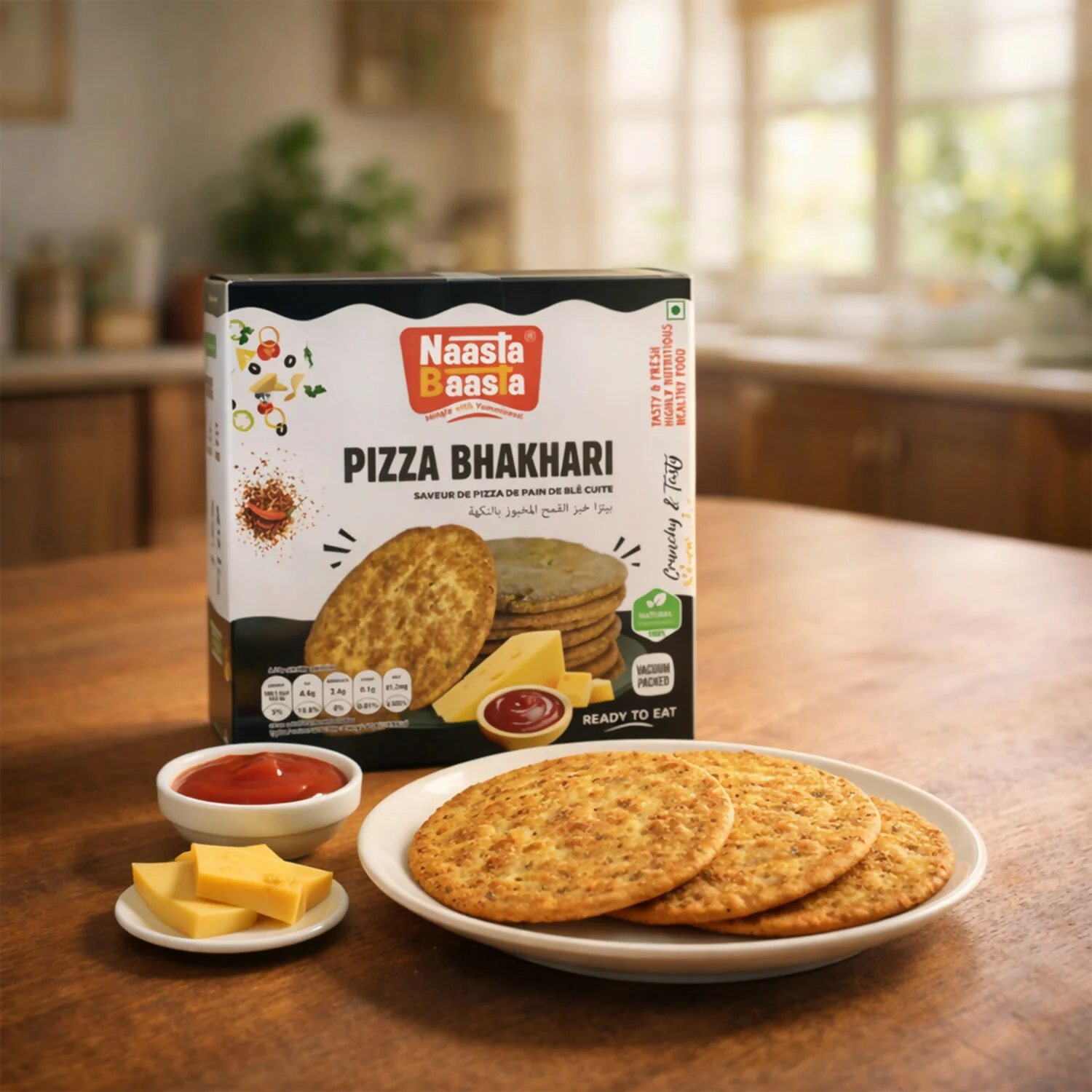 Naasta Baasta Pizza Bhakhari - Pizza Flavor & Crispy Ready to Eat Snack Delight (200 Gm) - Image 5