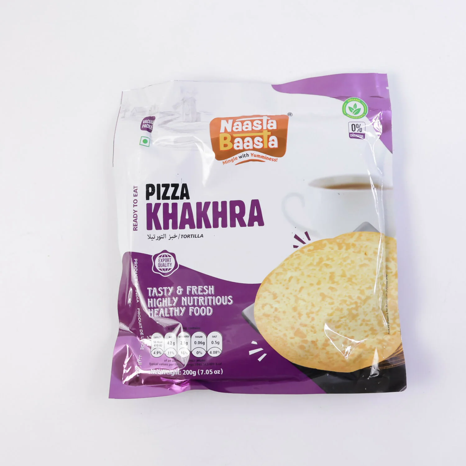 Naasta Baasta Pizza Khakhra Crispy & Cheesy Whole Wheat Ready to Eat Snack (200gm) - Image 5