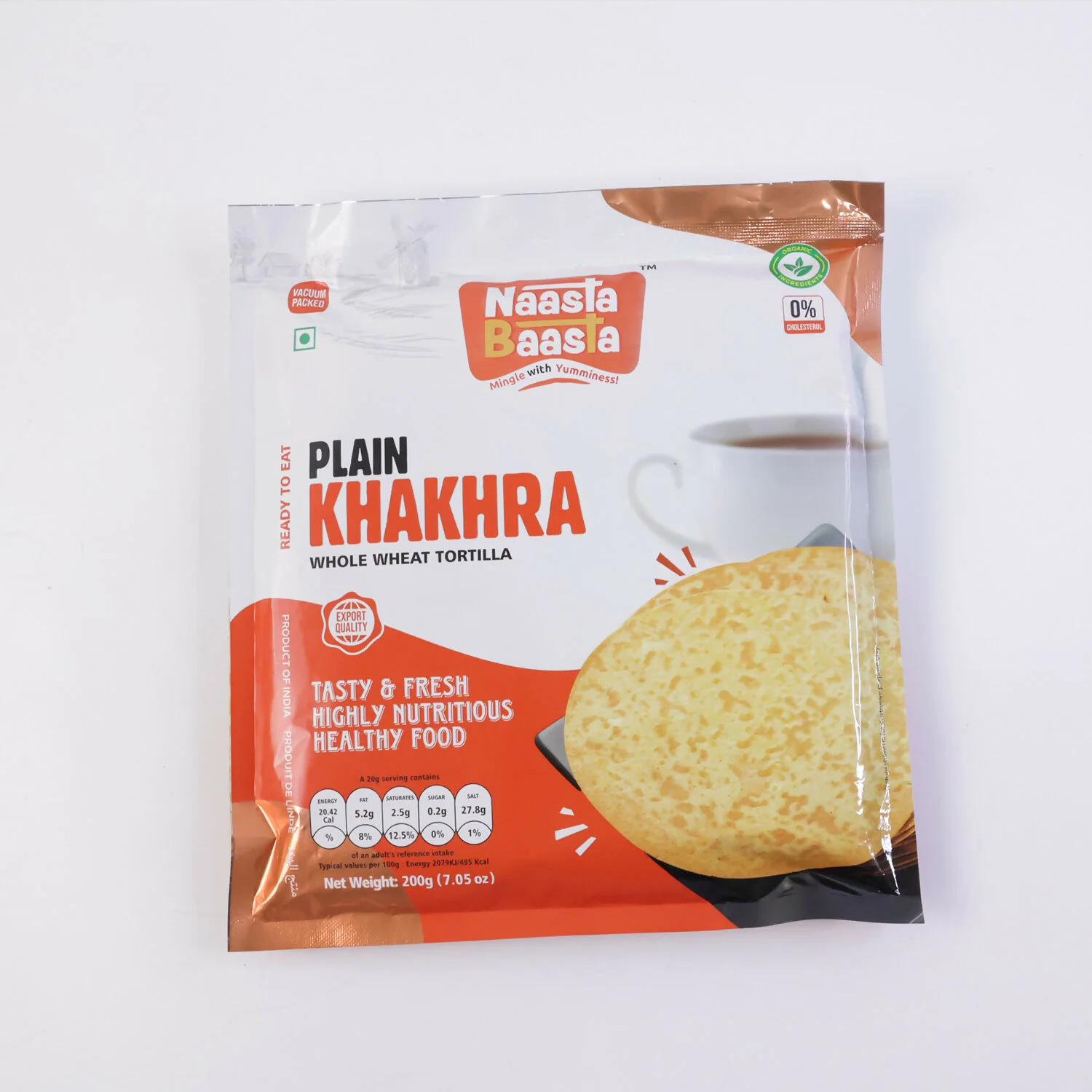 Naasta Baasta Plain Khakhra - Fiber Rich Crispy Daily Snack (200 Gm) - Image 5