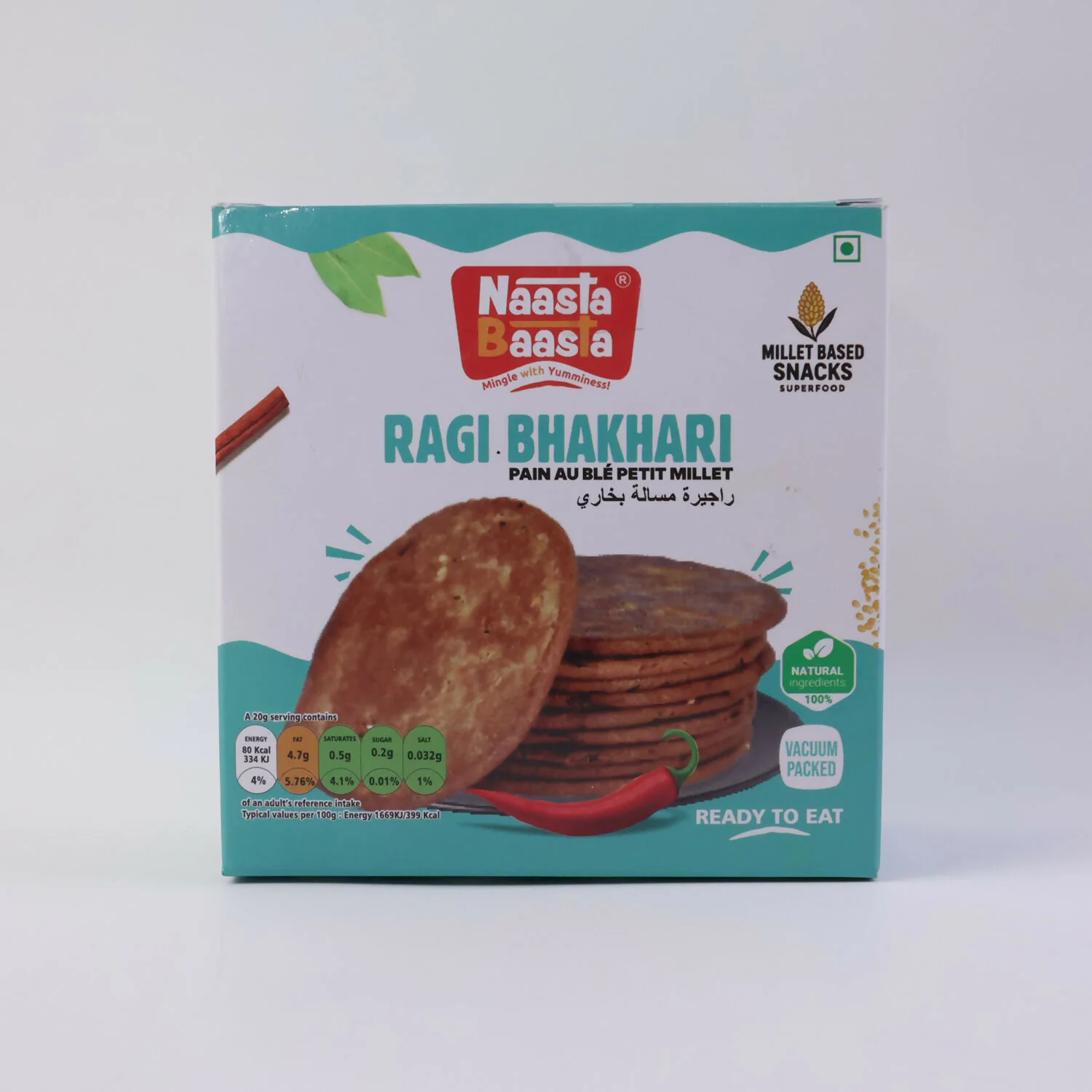 Naasta Baasta Ragi Bhakhari - Crispy Millet Based Ready to Eat Healthy Snack (200gm) - Image 6