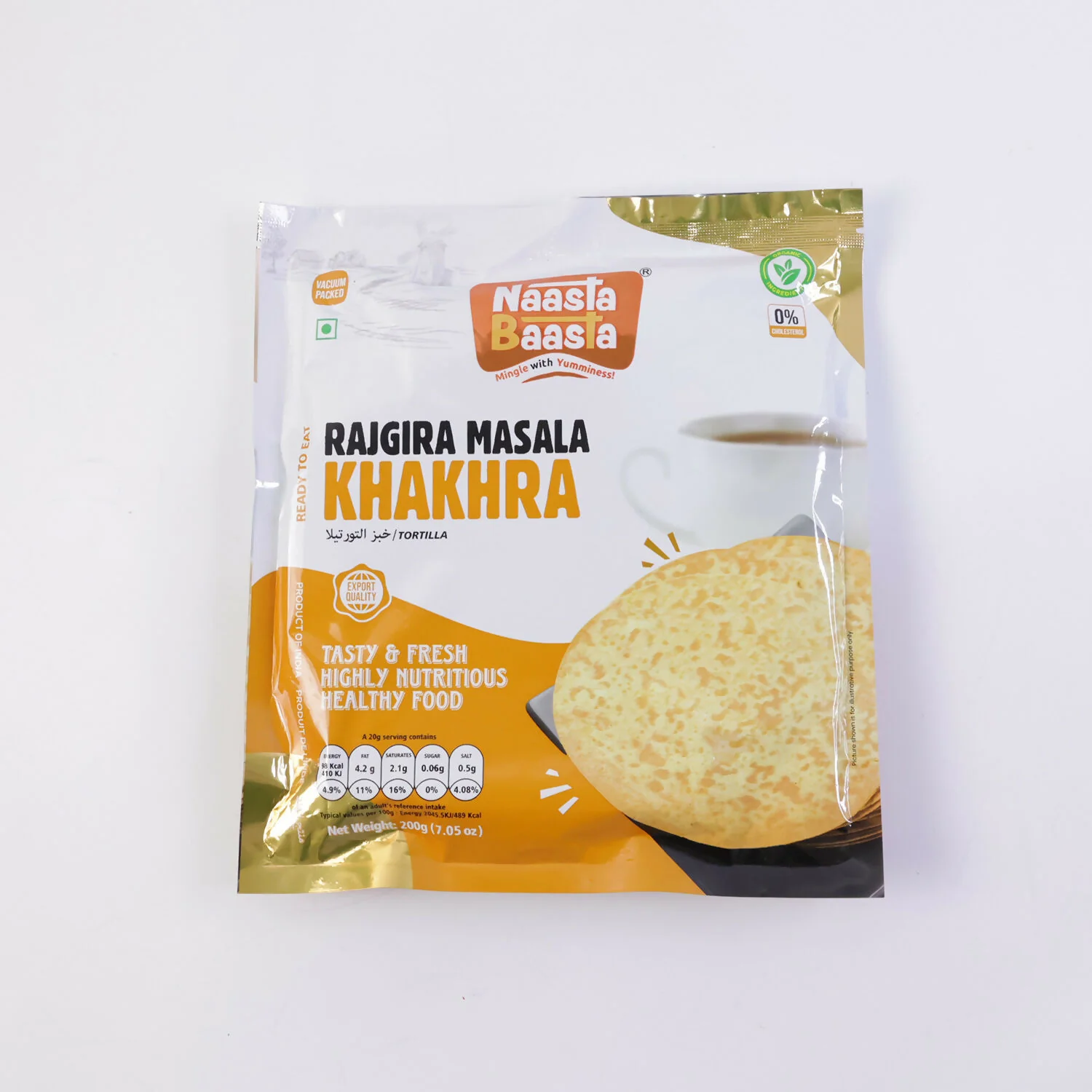 Naasta Baasta Rajgira Masala Khakhra - Crispy Farali Ready to Eat Snack (200 Gm) - Image 5