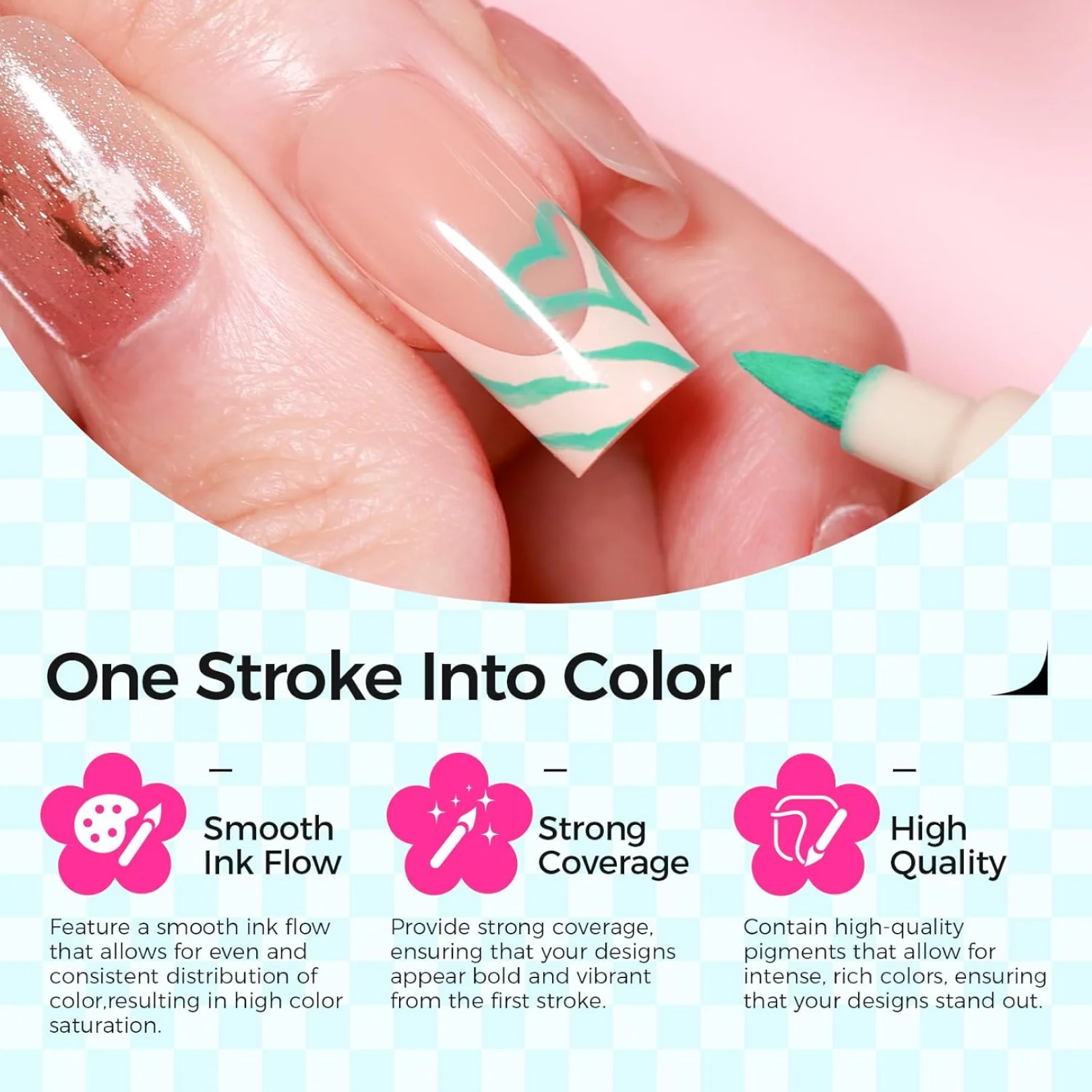 Nail Art Point Pen and Set Used by Women's for Their Fashion Purposes (Pack of 5Pcs) - Image 6