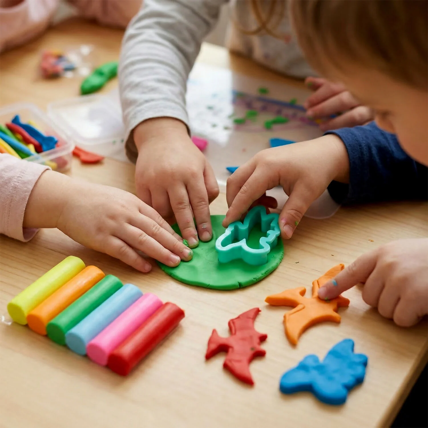 Nara 6 Color Modelling Clay Set with Dinosaur Cutter Creative Play Dough Kit for Kids (25 Gm) - Image 2