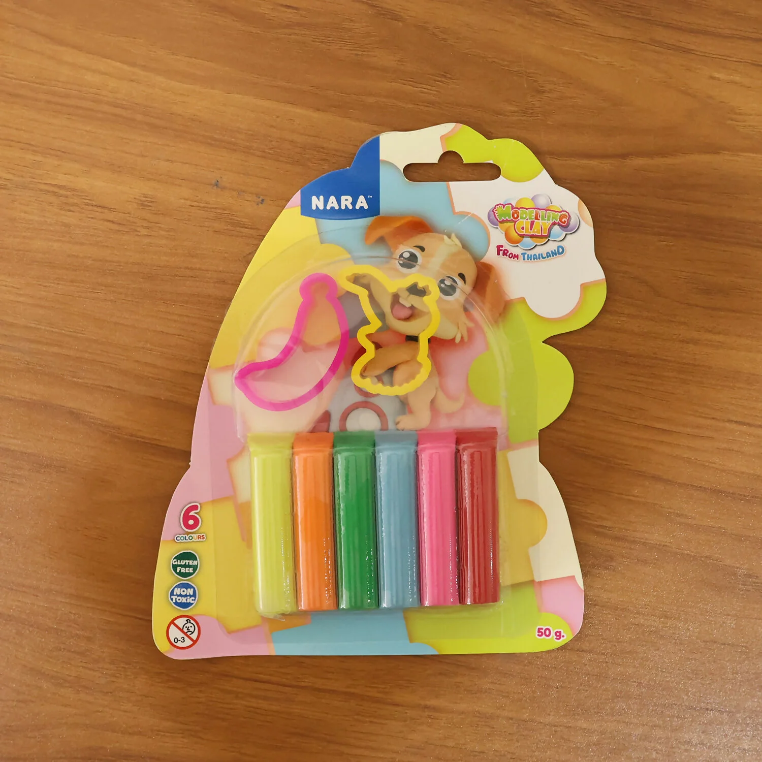 NARA 6 Color Modelling Clay Set with Shape Cutters – Kids DIY Creative Play Dough Kit (50 Gm) - Image 6