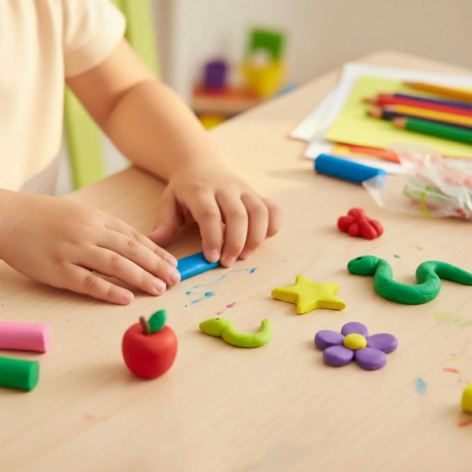Nara 8 Color Modelling Clay Set with Cutter Creative Play Dough Kit for Kids (40 Gm) - Image 3