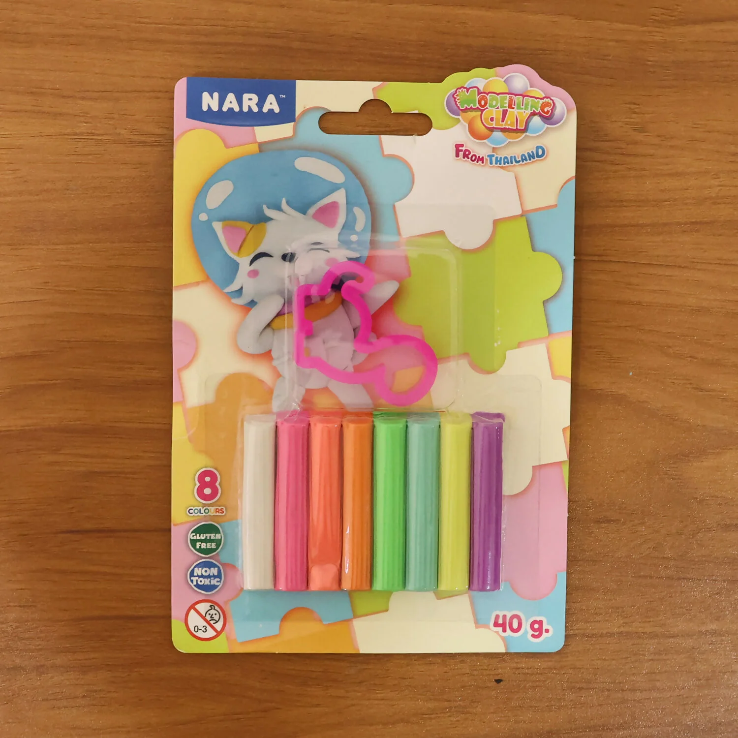 Nara 8 Color Modelling Clay Set with Cutter Creative Play Dough Kit for Kids (40 Gm) - Image 6