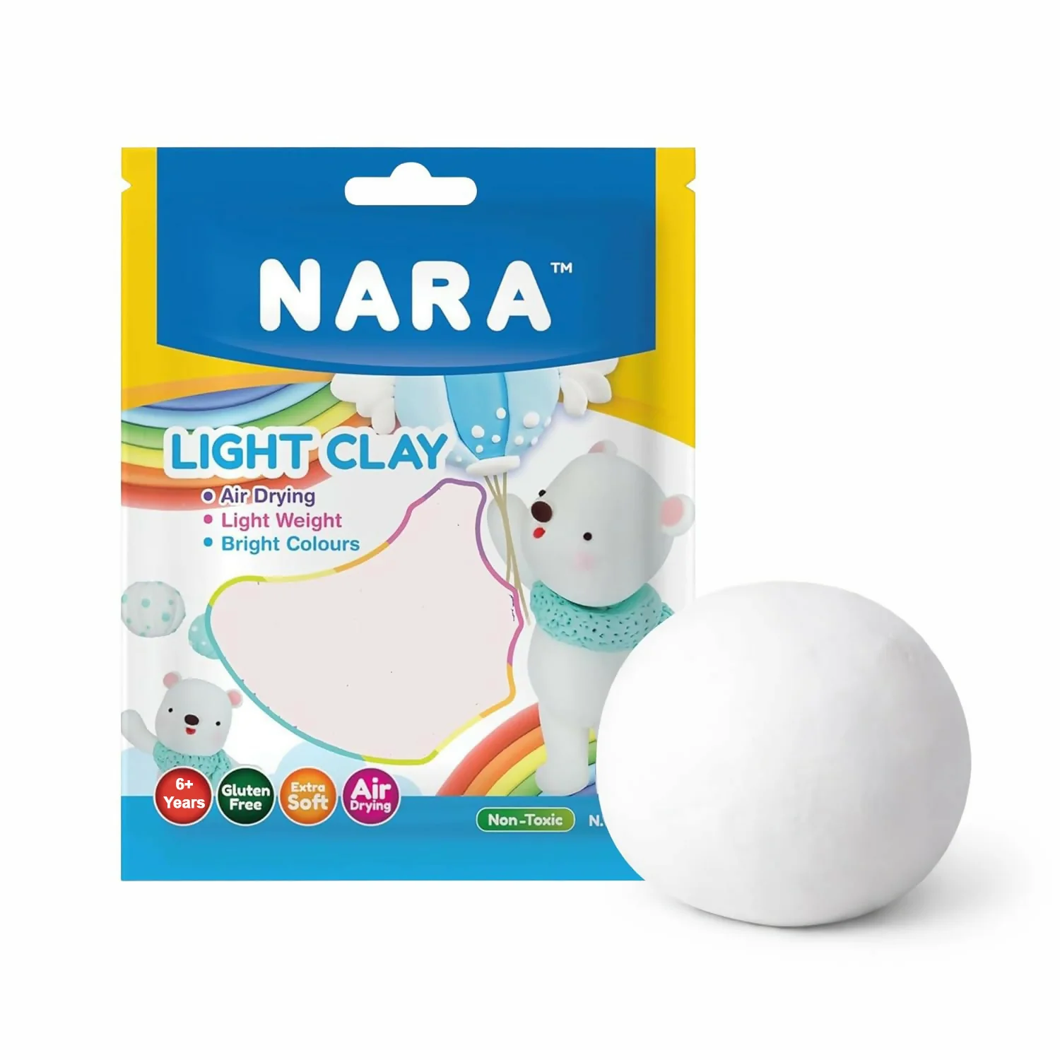 NARA Air Dry Light Clay for Kids Creative Sculpting and DIY Craft Activity - Image 7