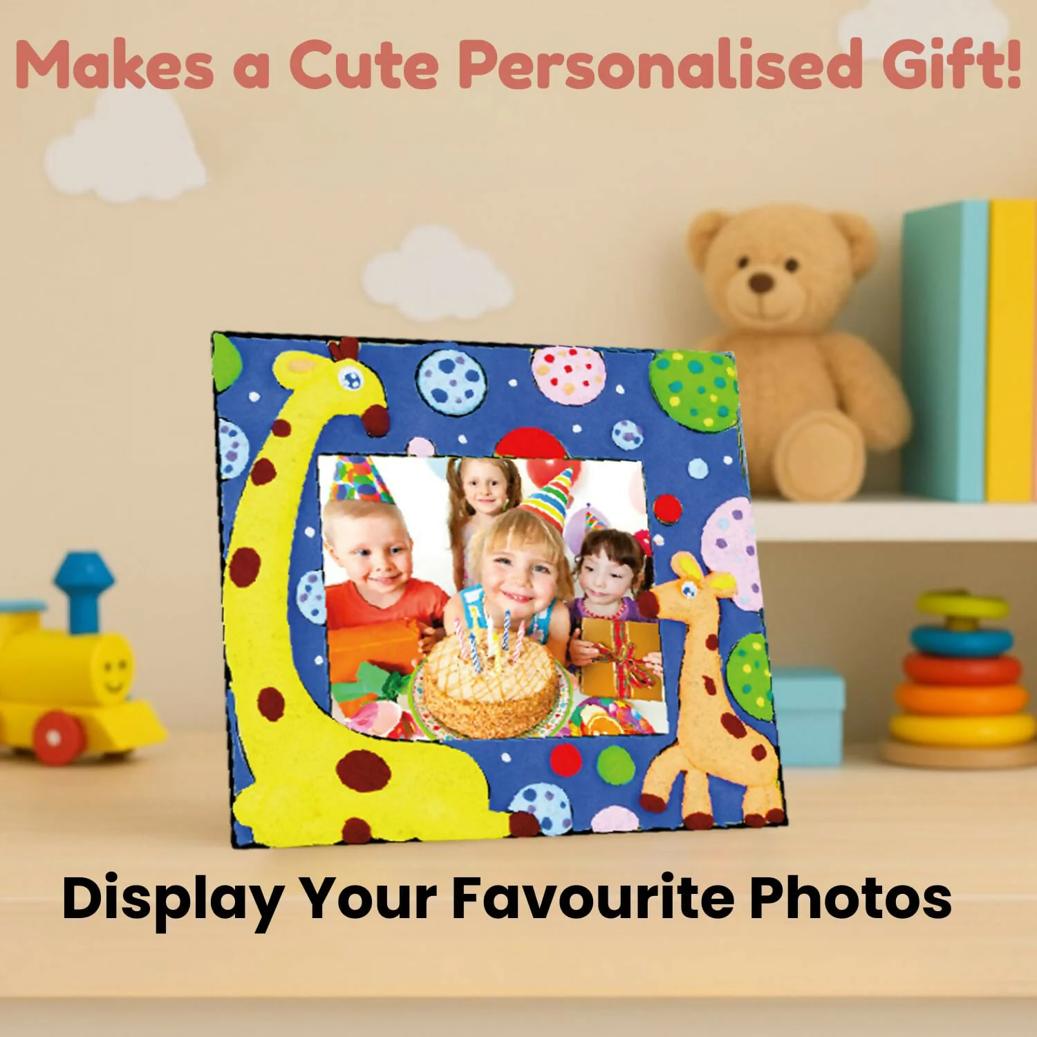 NARA Fancy Frame Foam Clay Art Kit Mix Design – DIY Photo Frame Craft Set for Kids Creative Activity (1 Pc) - Image 7