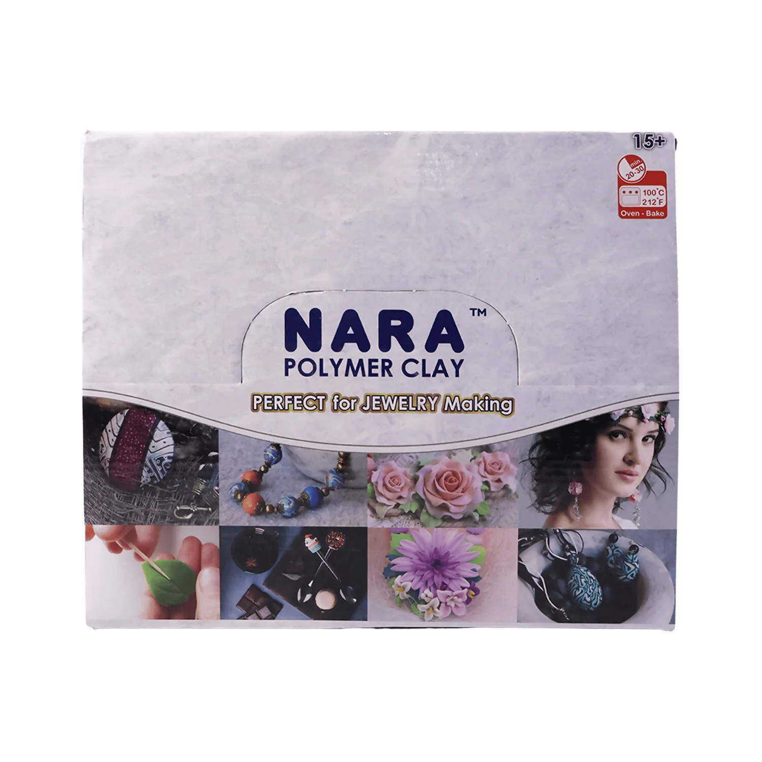 NARA Polymer Clay Multi Color DIY Craft Modeling Clay Kit for Art & Jewelry Making (40pc, 18 Colour) - Image 7