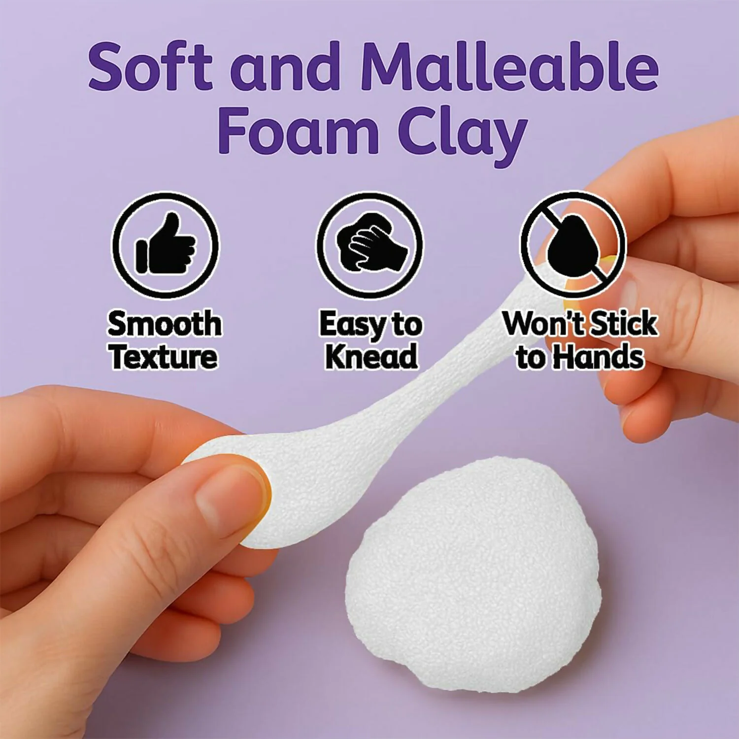 NARA Soft Foam Modelling Clay, Air Dry Non-Toxic DIY Creative Craft Clay for Kids Art (50Gm) - Image 7