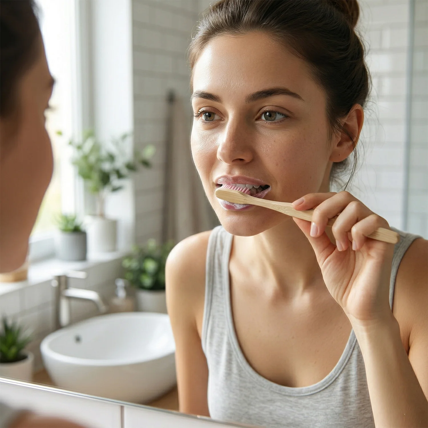 Natural Bamboo Toothbrush Soft Bristle (1 Pc) - Image 3