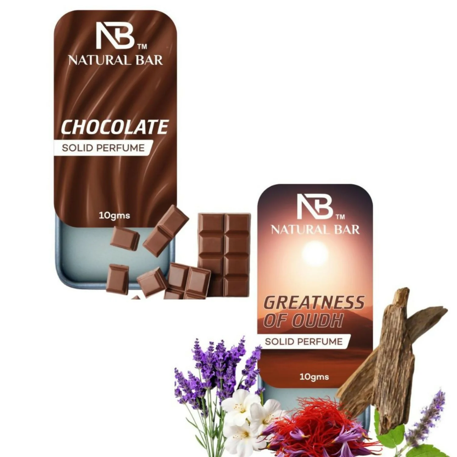 Chocolate And Greatness Of Oud Solid Perfume Combo, Alcohol Free Cologne Strong & Lasting Fragrance, Gifting for Him & Her (10gms/2Pc) - Image 4
