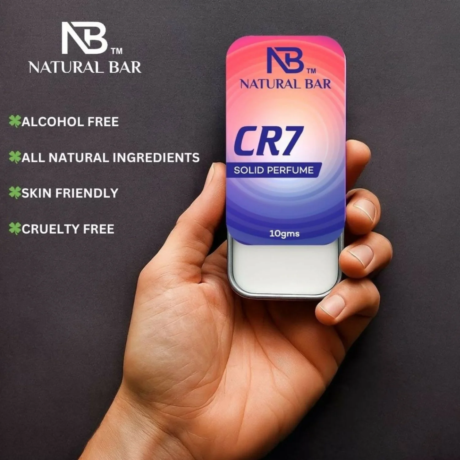 Cr7 Solid Perfume, Alcohol Free Long Lasting Fragrance for Male and Female (10gms) - Image 2