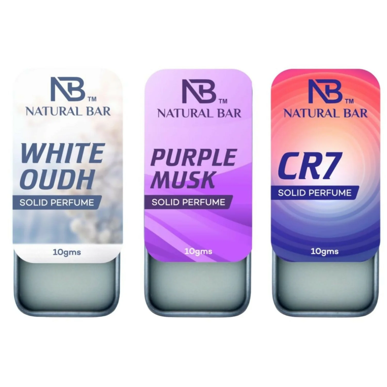 Cr7, White Oud And Purple Musk Solid Perfume Combo, Alcohol Free Cologne Strong & Lasting Fragrance, Gifting for Him & Her (10gms/3Pc) - Image 5