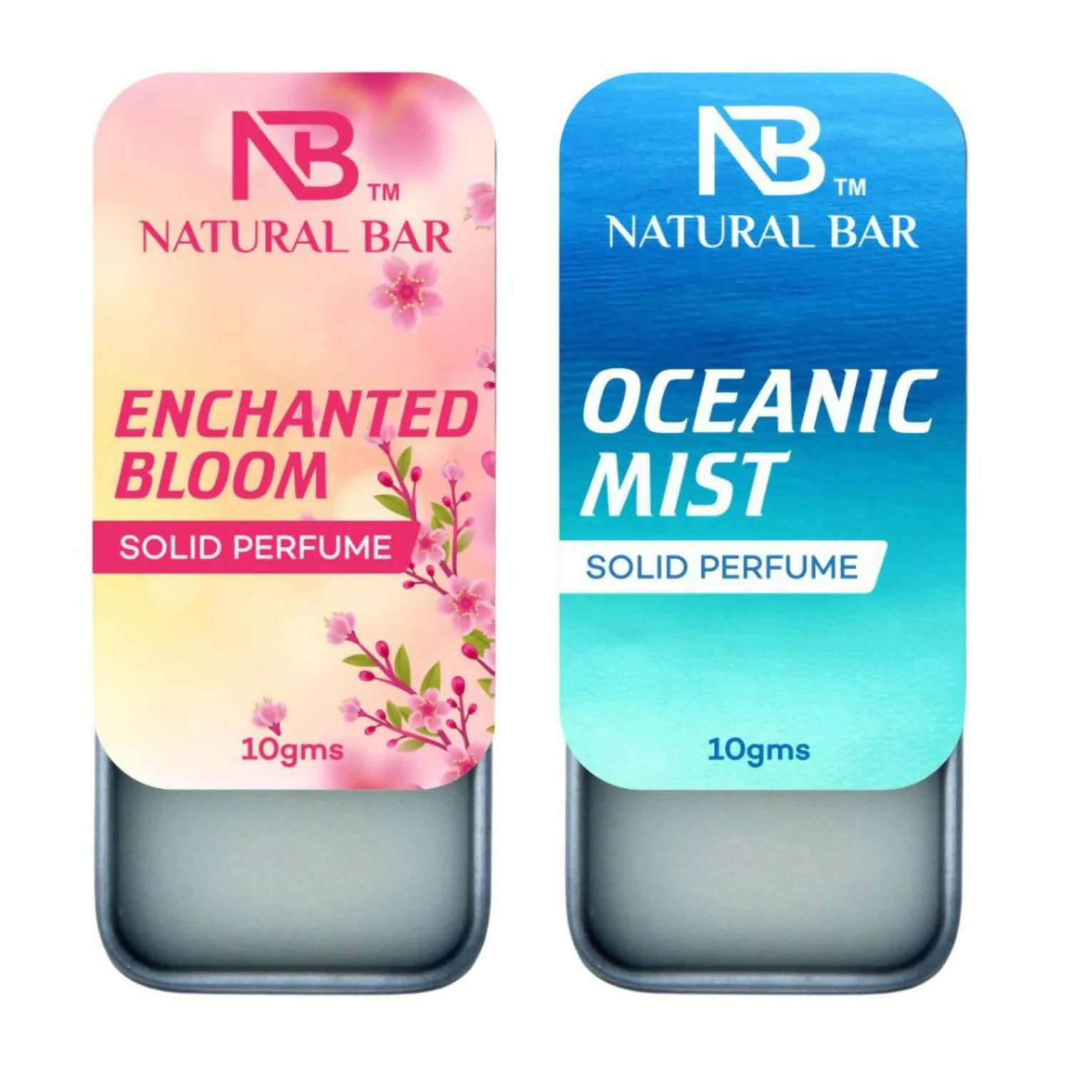 Enchanted Bloom And Oceanic Mist Solid Perfume Combo, Alcohol Free Cologne Strong & Lasting Fragrance, Gifting for Him & Her (10gms/2Pc) - Image 5