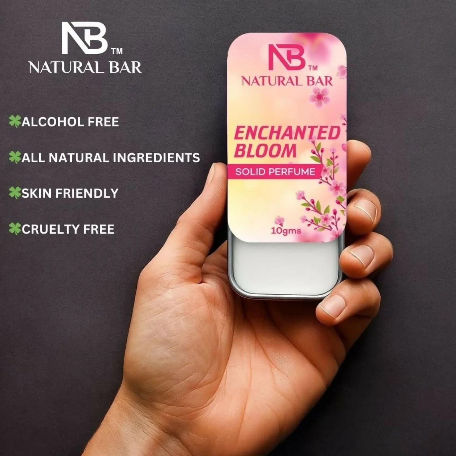 Enchanted Bloom Solid Perfume, Alcohol Free Long Lasting Fragrance for Male and Female (10gms) - Image 2