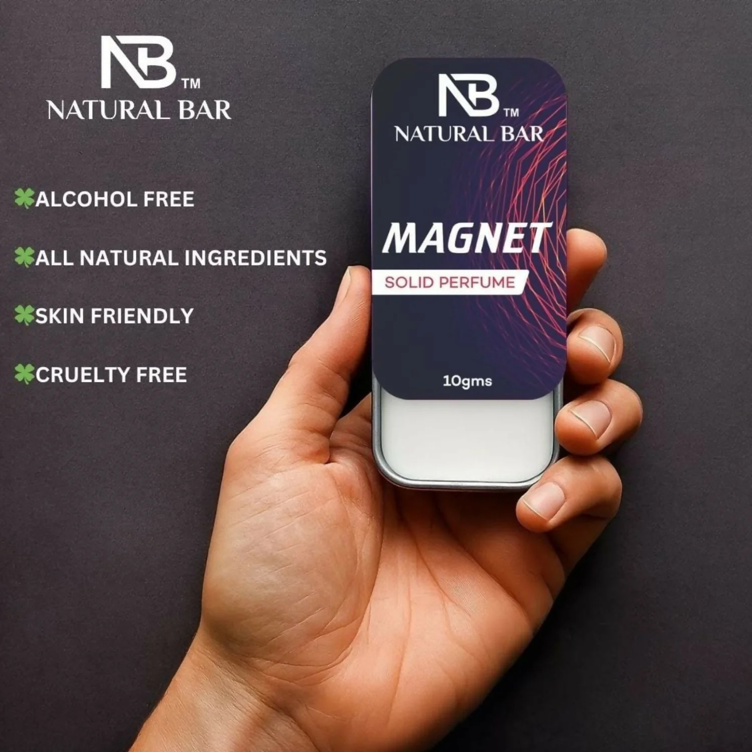 Magnet Solid Perfume, Alcohol Free Long Lasting Fragrance for Male and Female (10gms) - Image 2