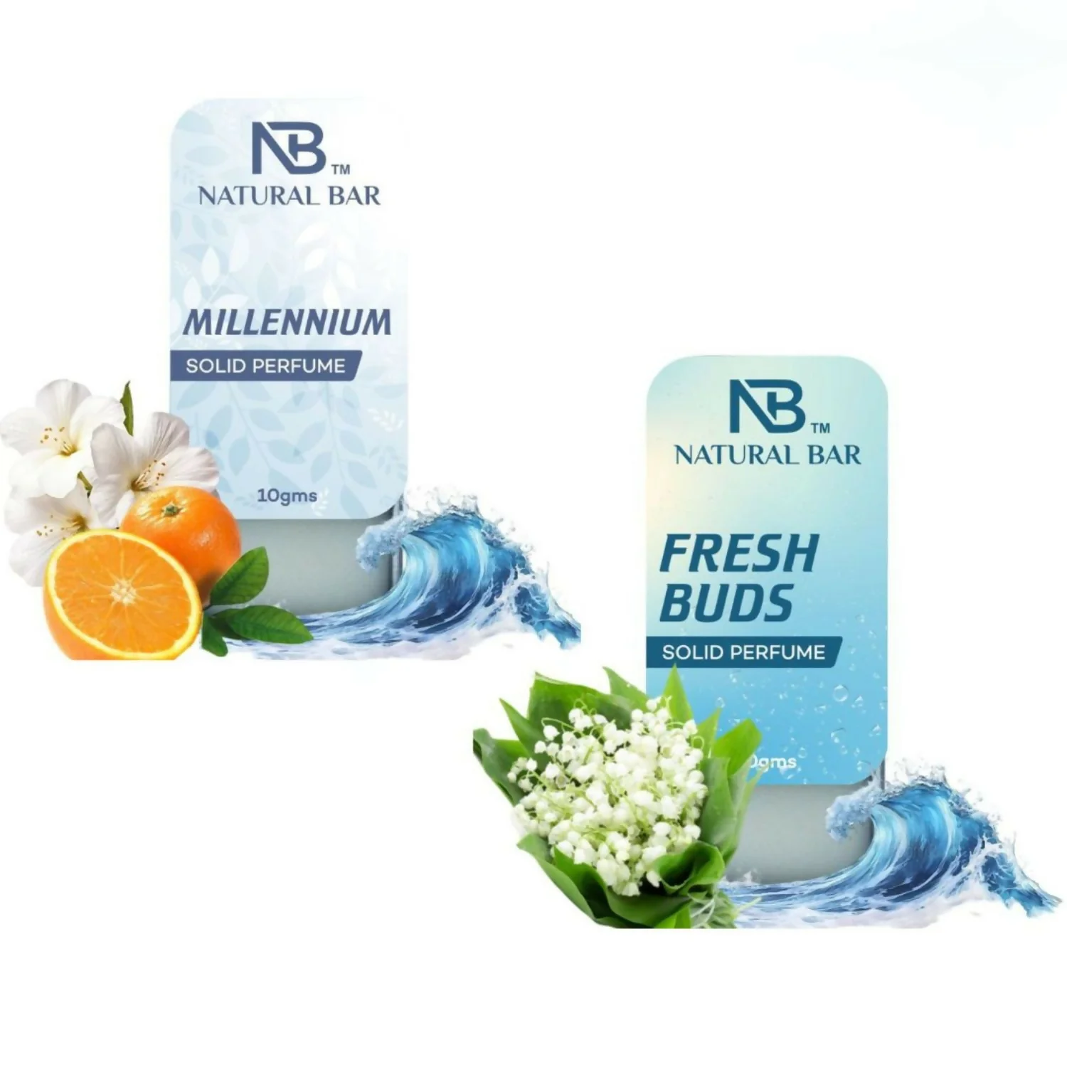 Millennium And Fresh Buds Solid Perfume Combo, Alcohol Free Cologne Strong & Lasting Fragrance, Gifting for Him & Her (10gms/2Pc) - Image 4