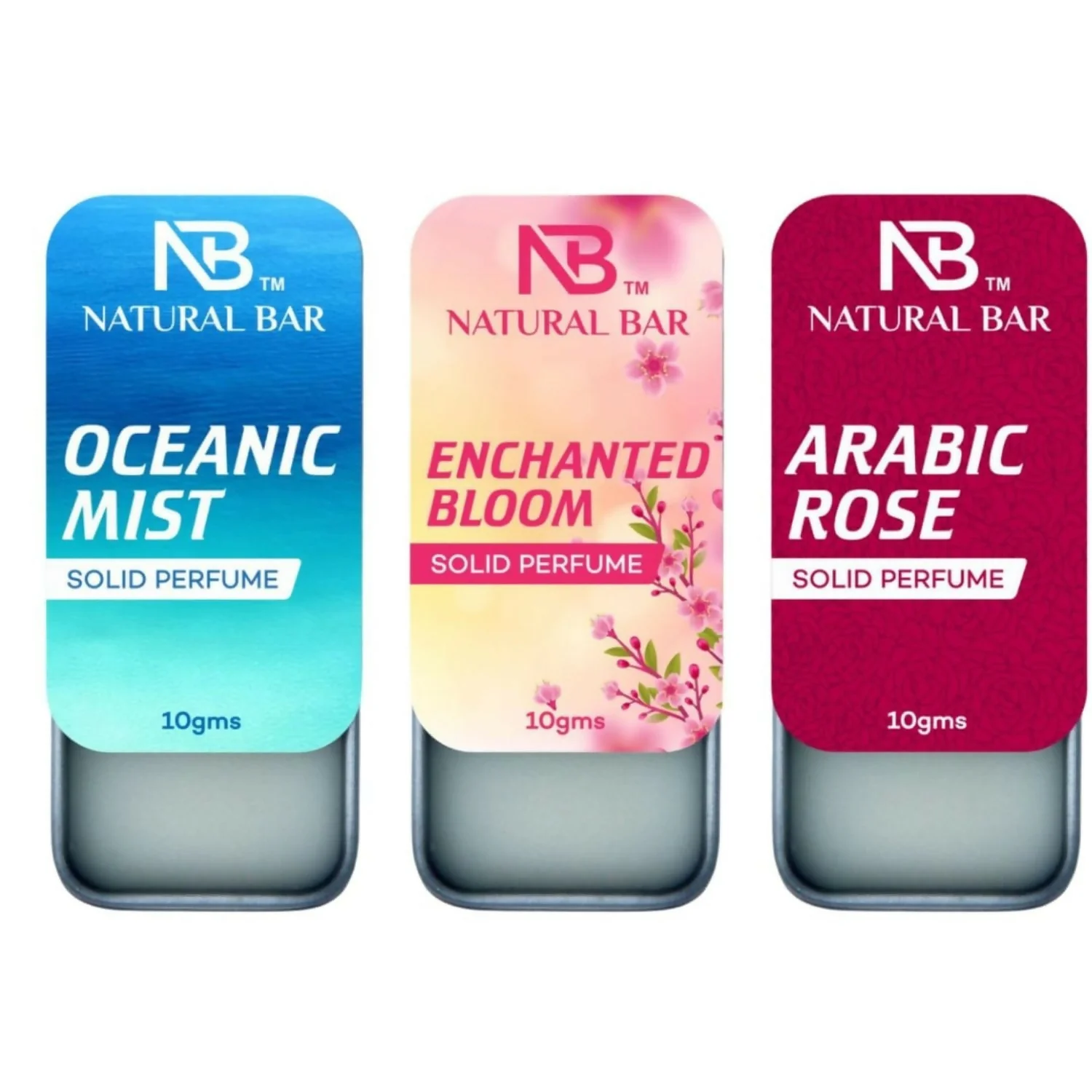 Oceanic Mist, Arabic Rose And Enchanted Bloom Solid Perfume Combo, Alcohol Free Cologne Strong & Lasting Fragrance, Gifting for Him & Her (10gms/3Pc) - Image 8
