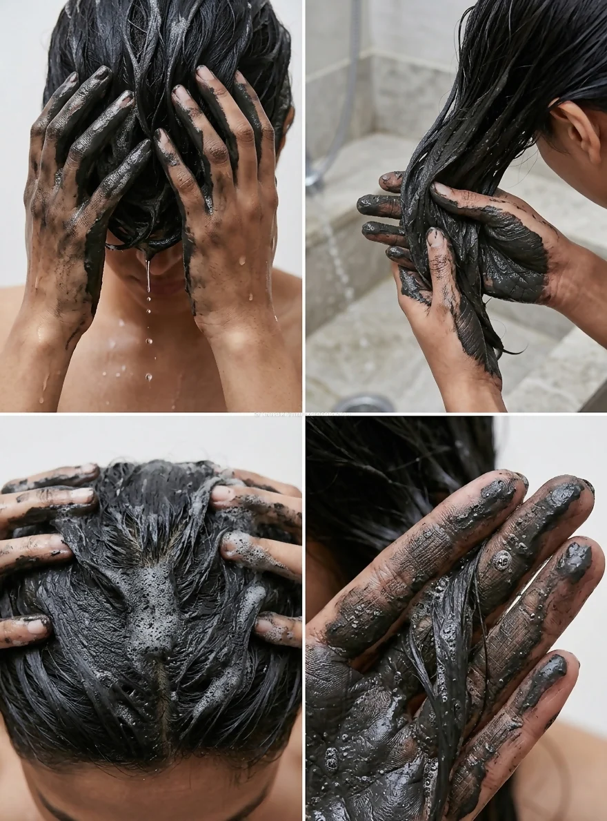 Natural Black soil for Hair wash 250 mg - Image 3