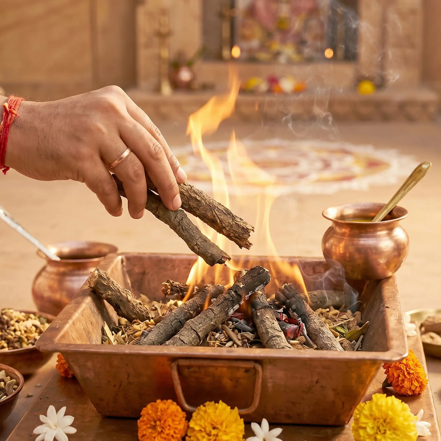 Natural Havan Wood Sticks for Puja Rituals Samidha Sacred Fire Wood (1 Kg) - Image 5