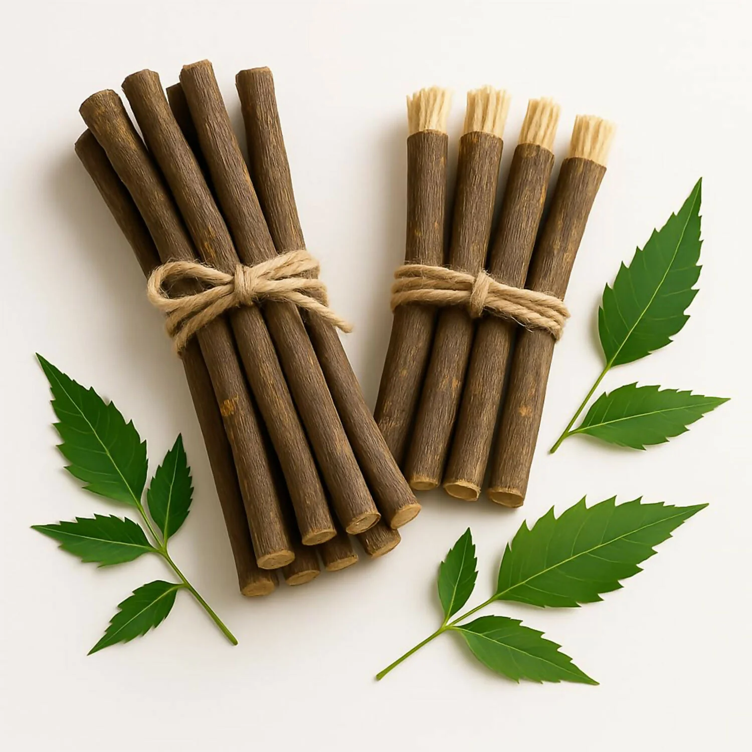 Natural Neem Wood Tooth Cleaning Sticks for Oral Care (10 Pc) - Image 5