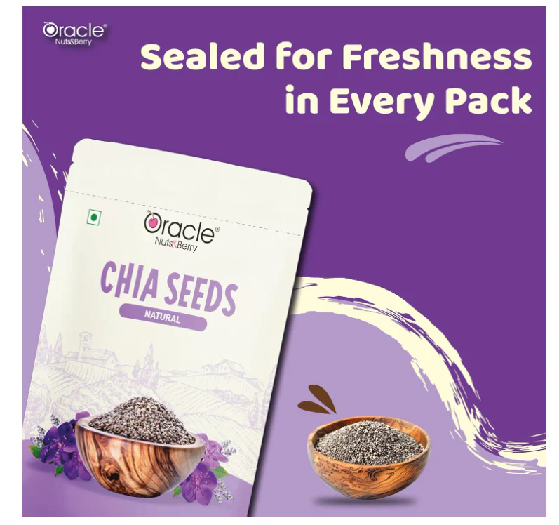 Oracle Natural Premium Chia Seeds 250gm Rich in Fiber, Protein & Omega-3, Superfood - Image 7