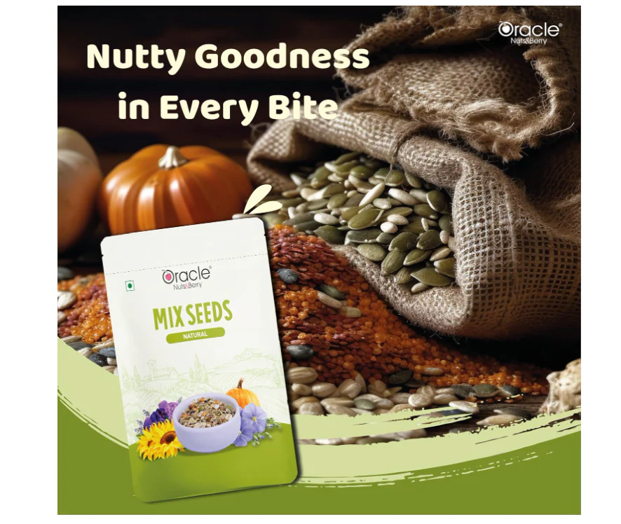 Oracle Natural Premium Mix Seeds 250gm Healthy Superfood Blend of Pumpkin, Sunflower - Image 2