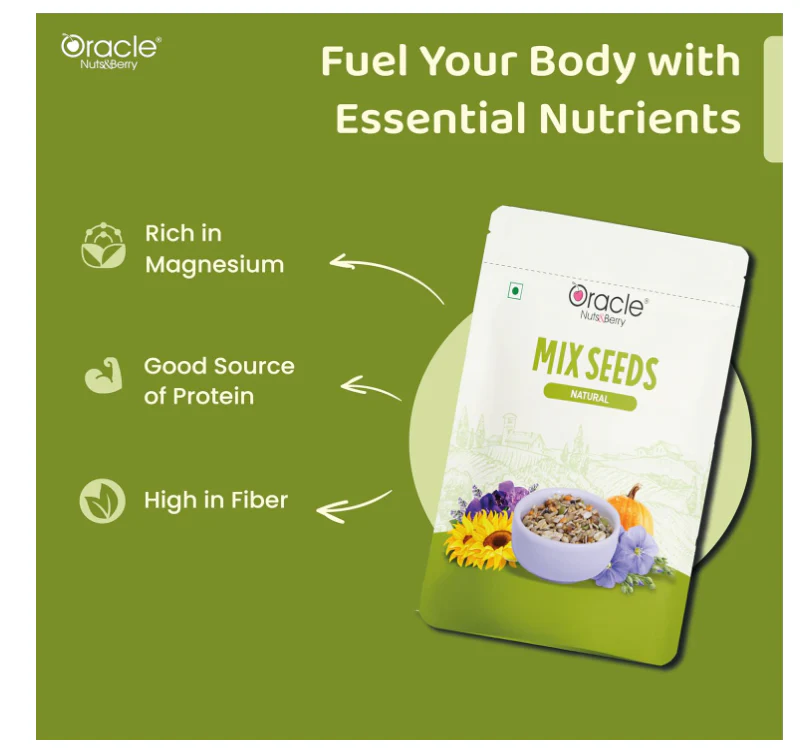 Oracle Natural Premium Mix Seeds 250gm Healthy Superfood Blend of Pumpkin, Sunflower - Image 4