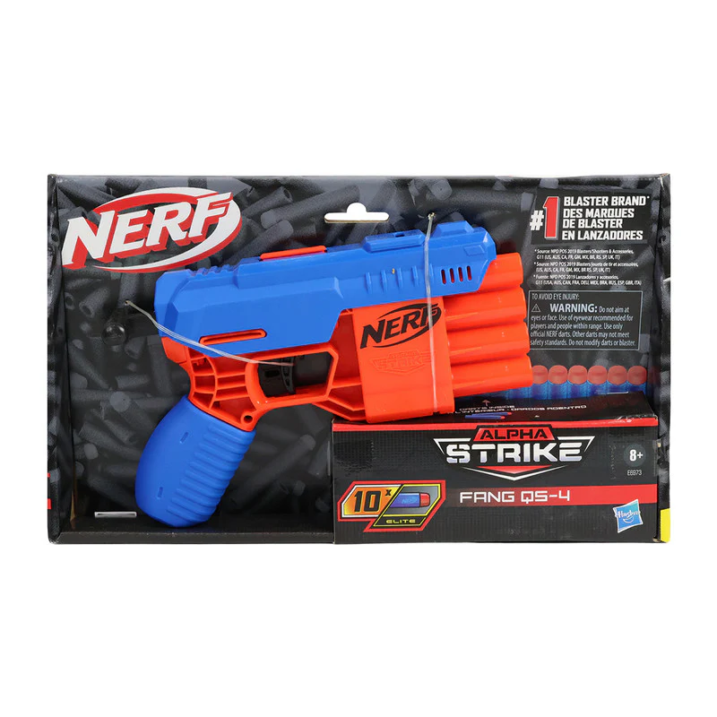 Nerf Alpha Strike Fang QS-4 Blaster Compact Dart Blaster with 10 Darts - Image 6